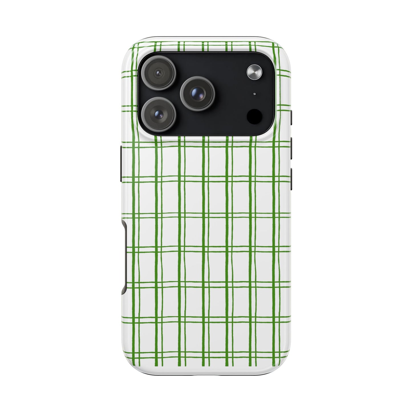 Little Plaid White / Green Phone Case