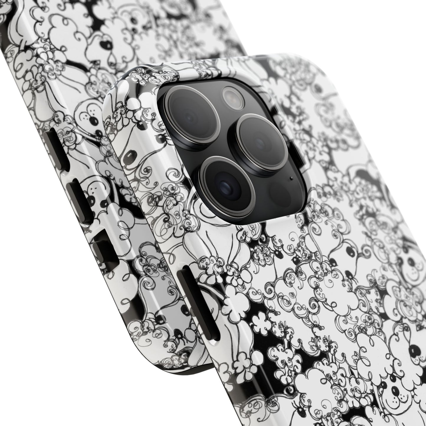 Poodle Party Black Phone Case