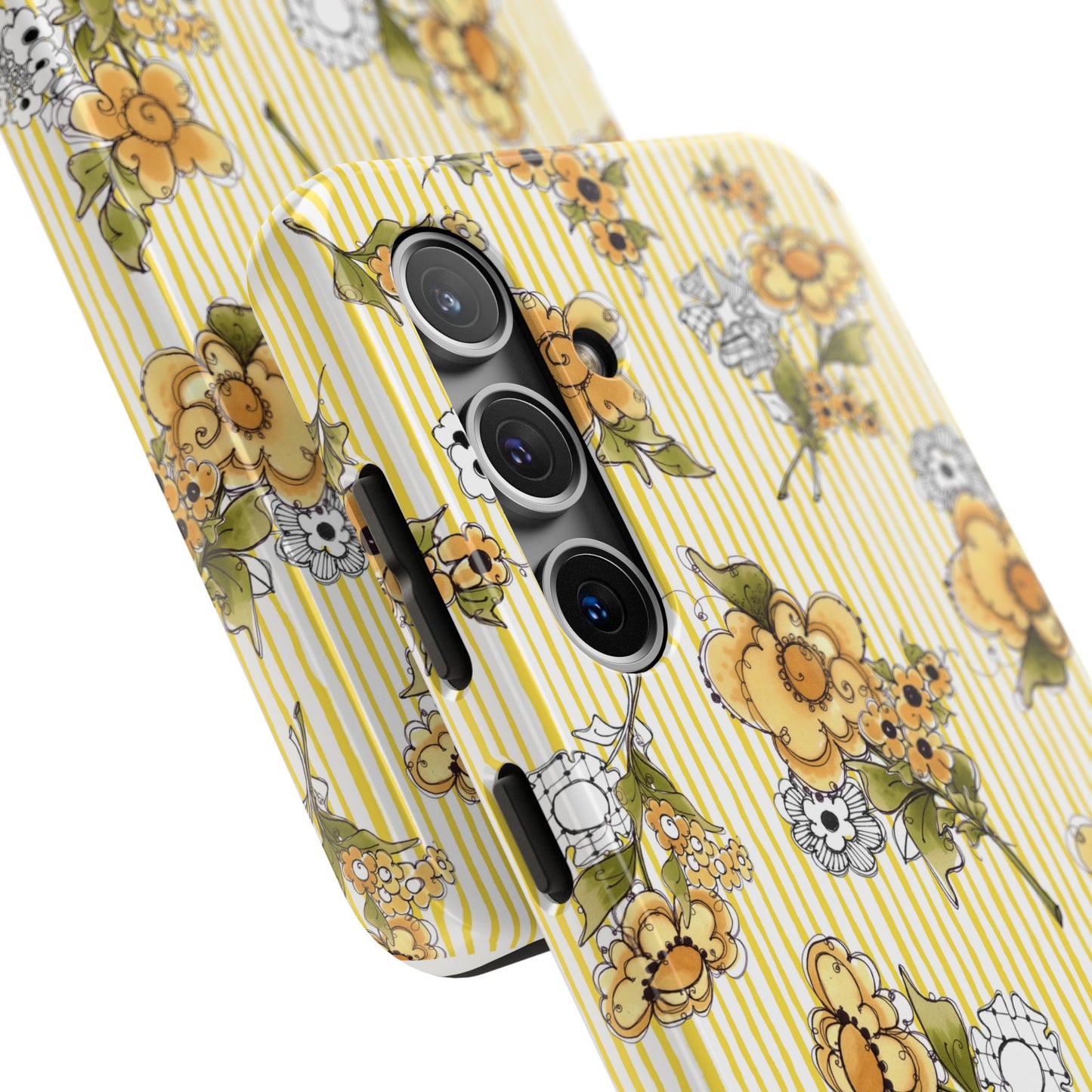 Bee Floral White / Yellow Phone Case