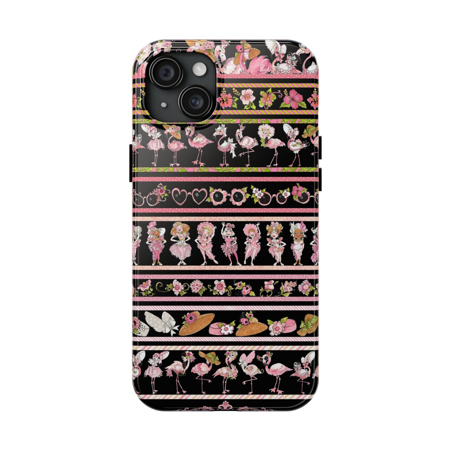 Flam Borders Black Phone Case