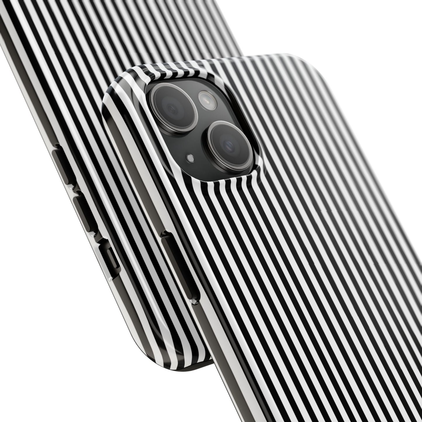 Stripe White / Black Phone Case