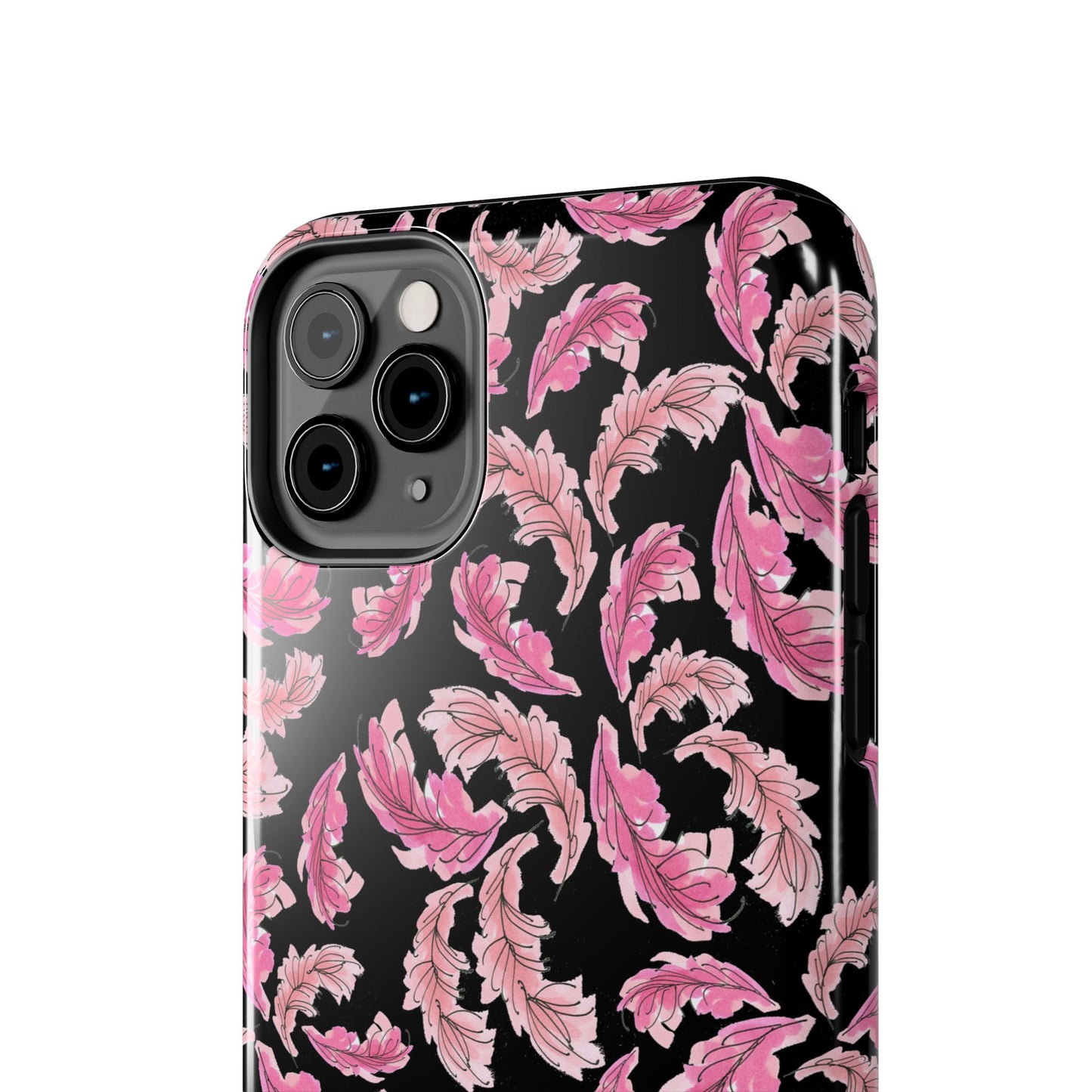 Flam Feathers Black Phone Case