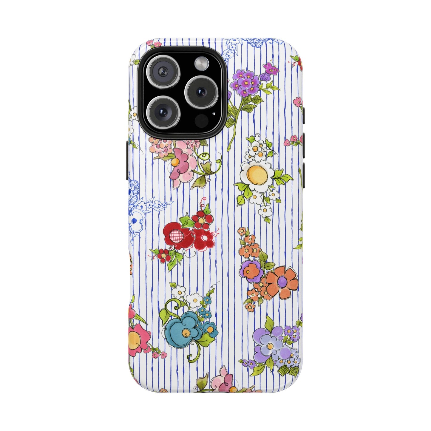 Mixed Bouquets Blue / White Phone Case