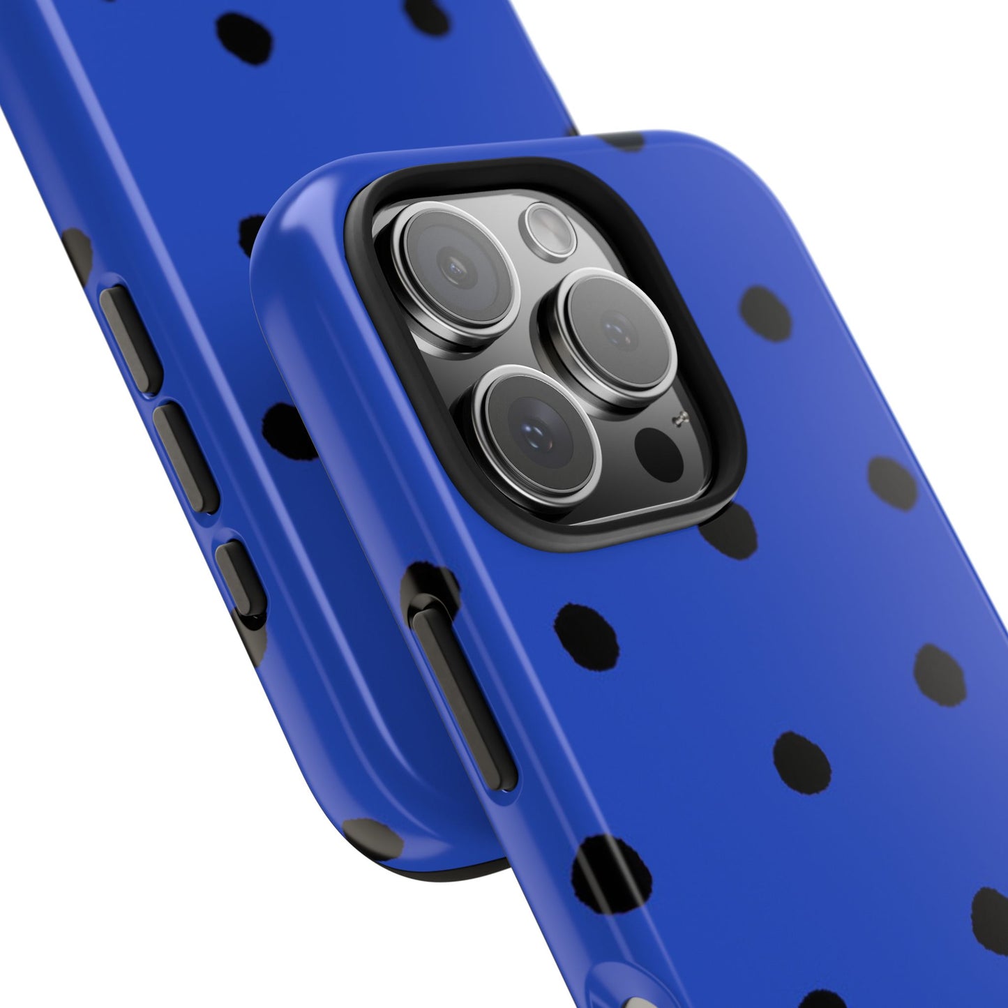 Dinky Dots Blue / Black Phone Case