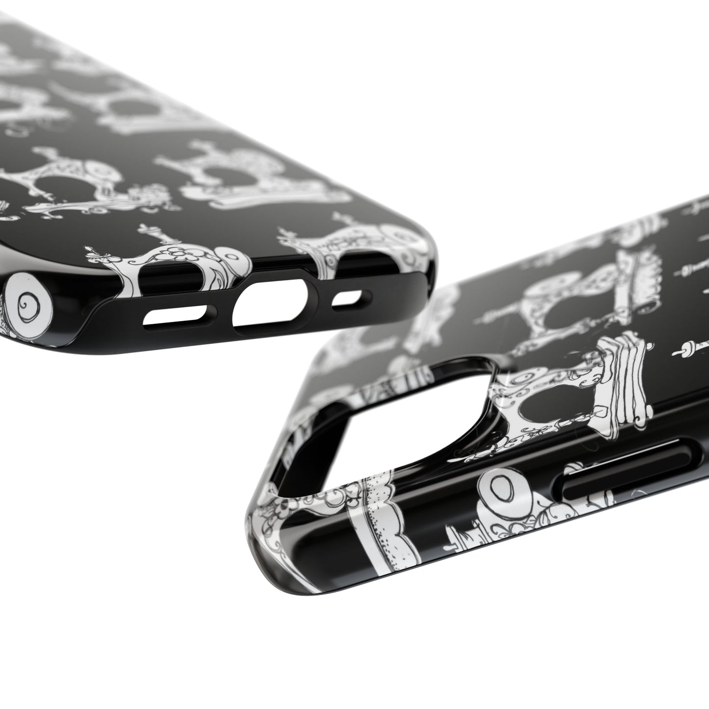 Sew Sew Black / White Phone Case