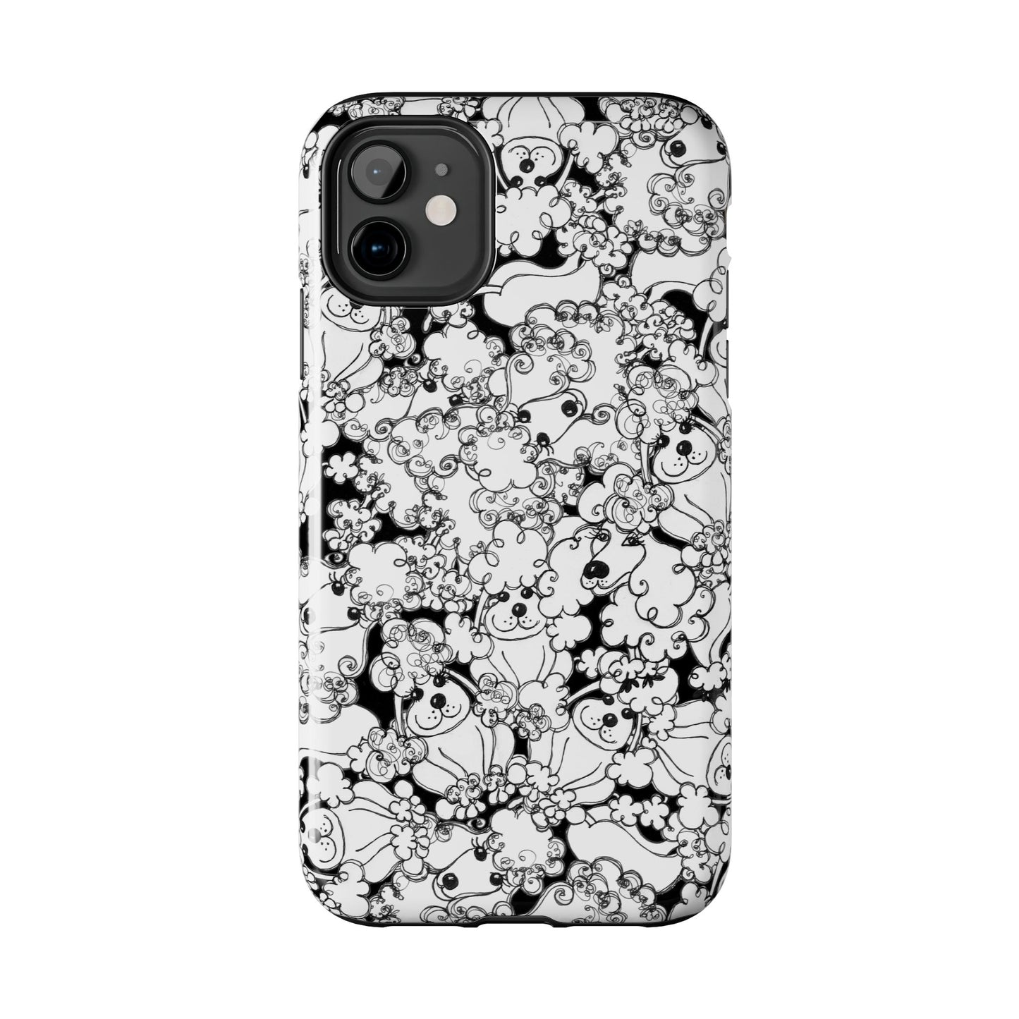 Poodle Party Black Phone Case