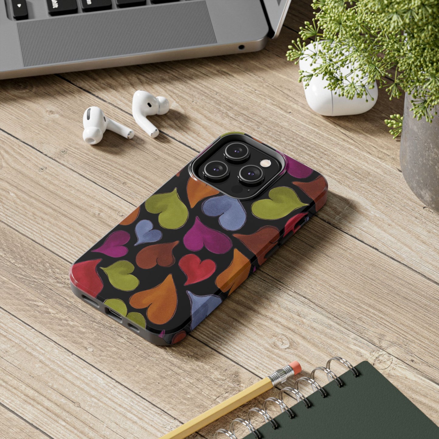 Big Hearted Black Phone Case