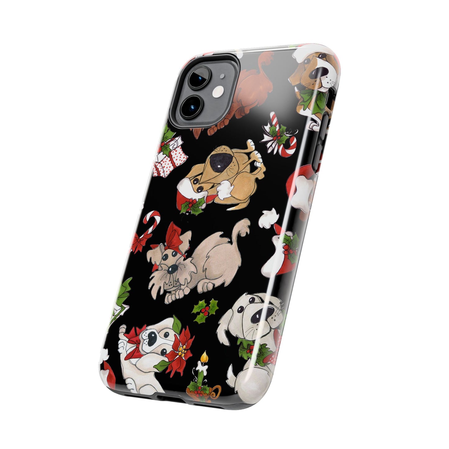 Doggie Toss Black Phone Case