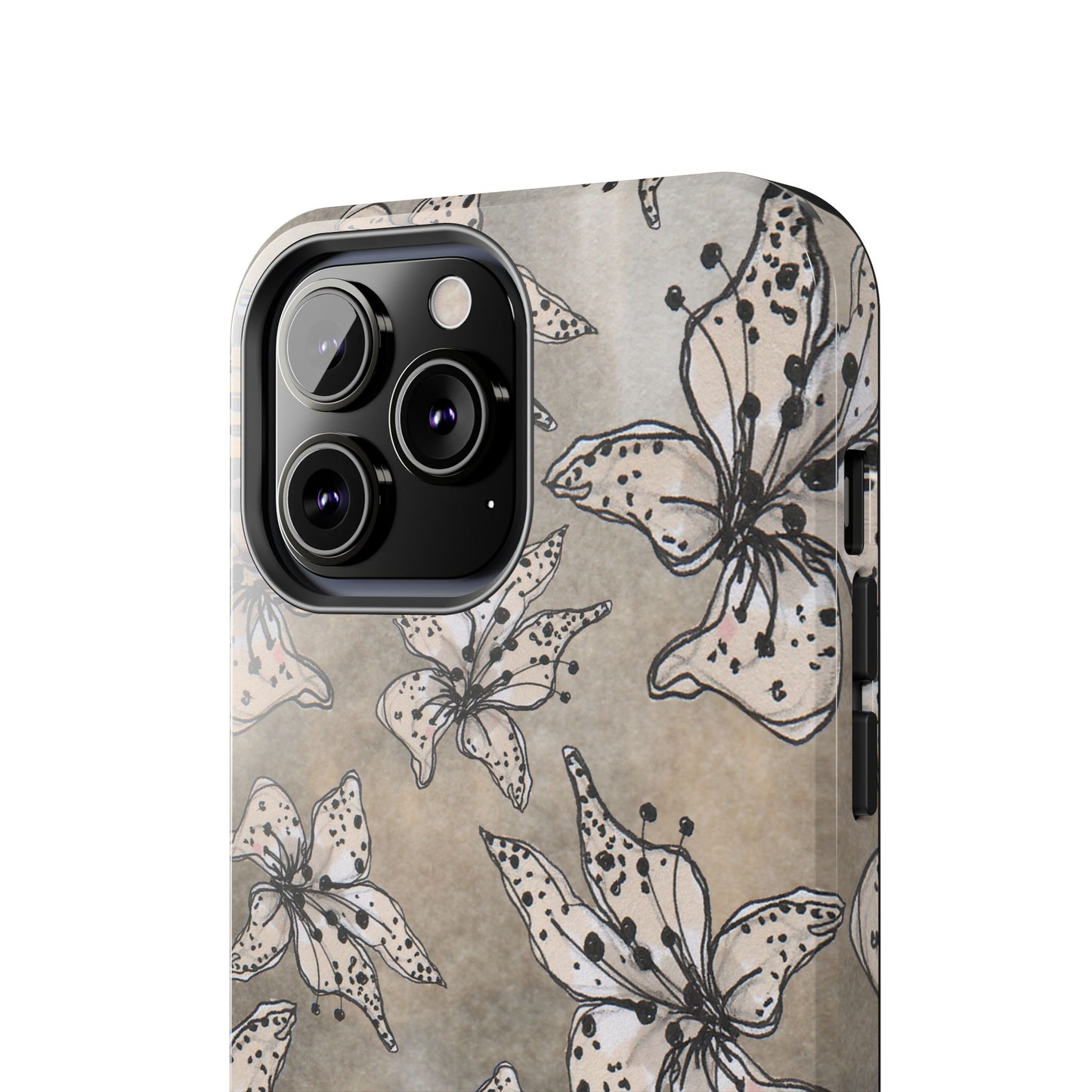 Spotted Lilies Gray Phone Case