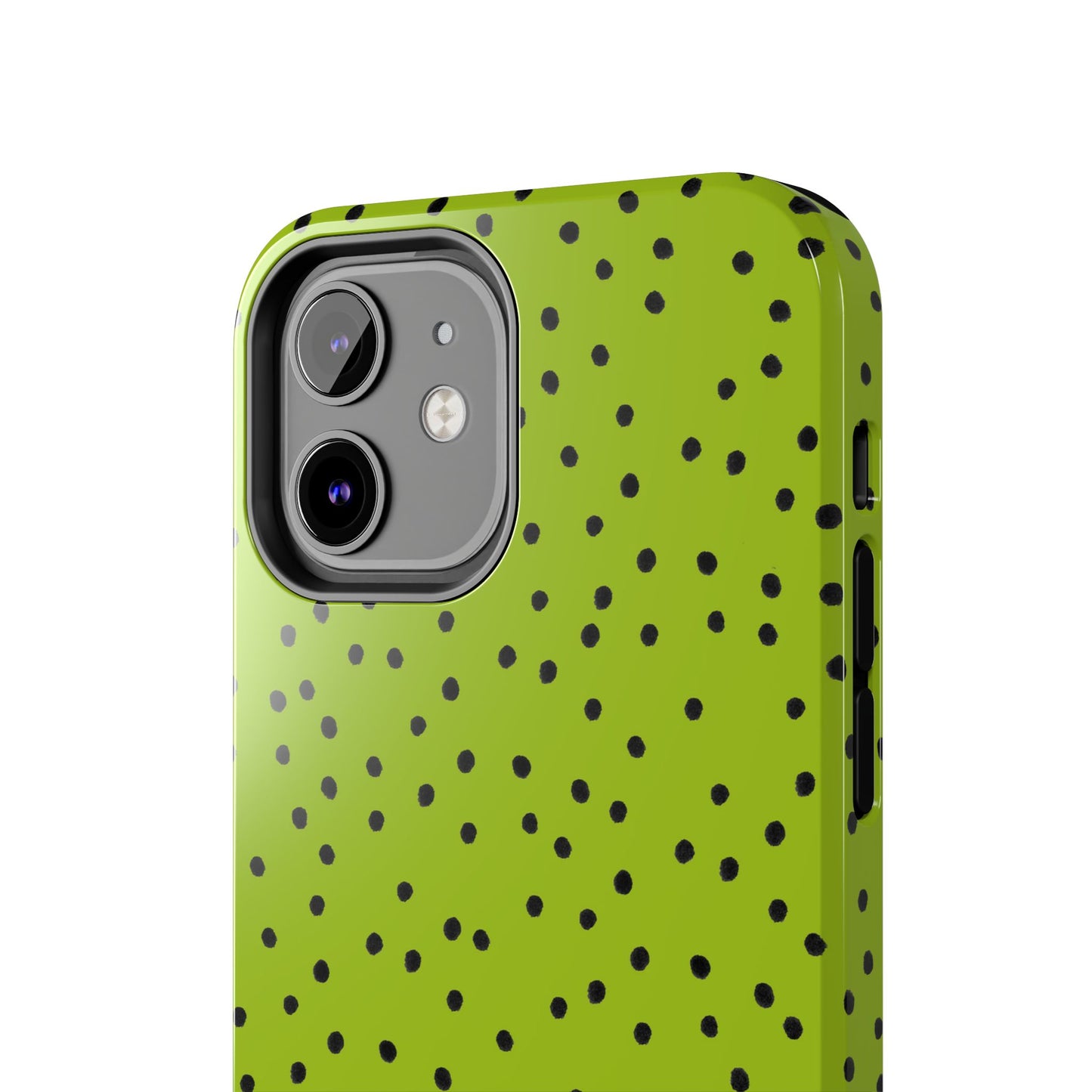 Dinky Dots Chartreuse / Black Phone Case