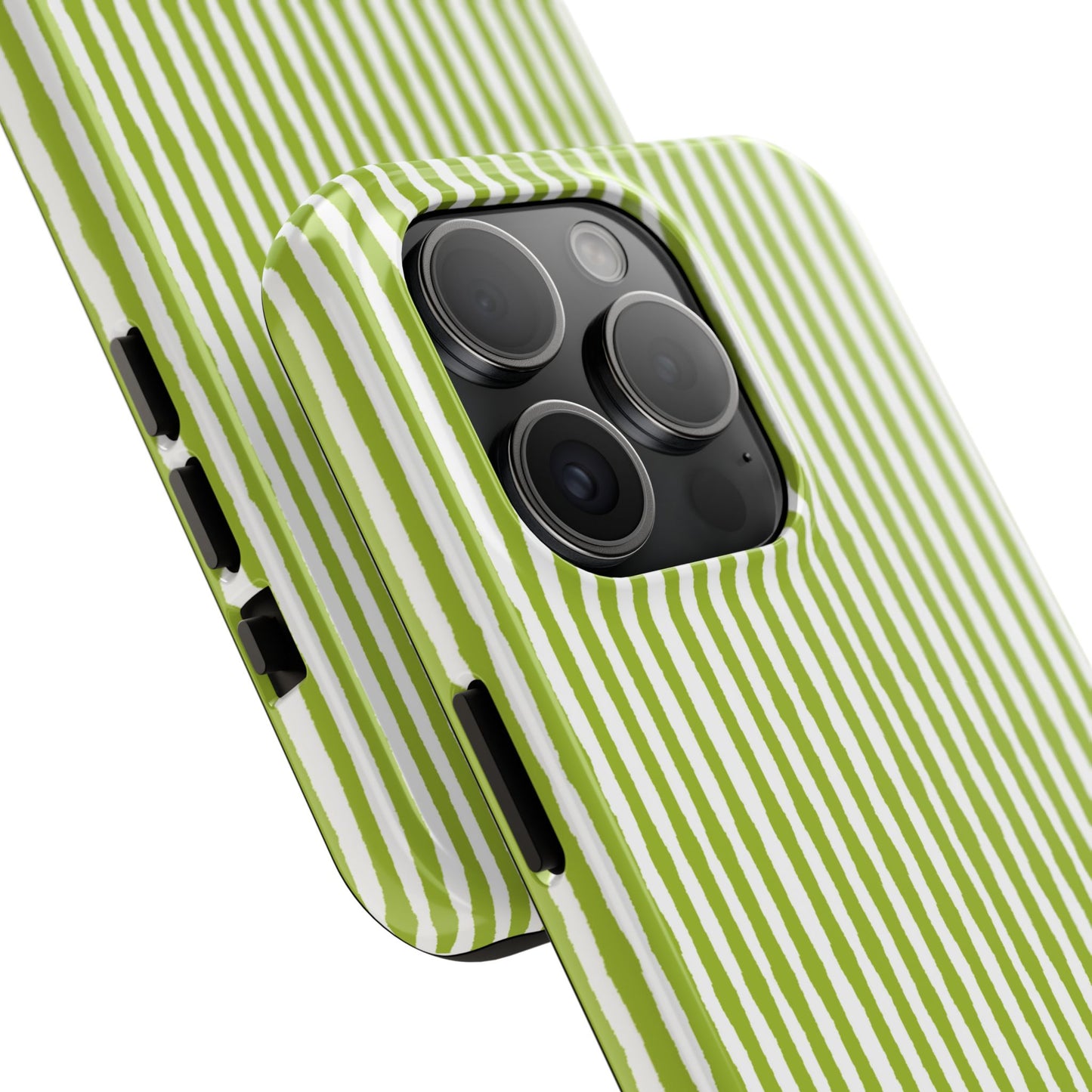 Lazy Stripe Green / White Phone Case