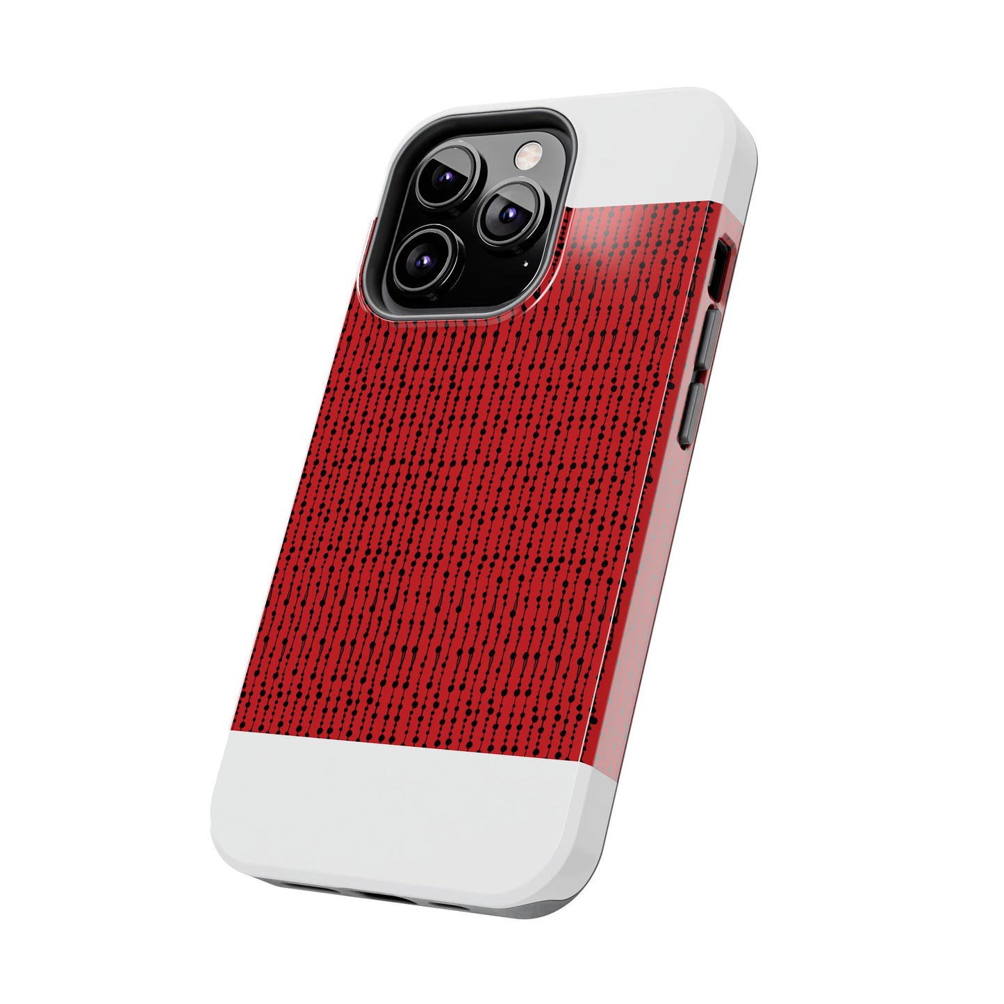 Beaded Curtain Red / Black Phone Case