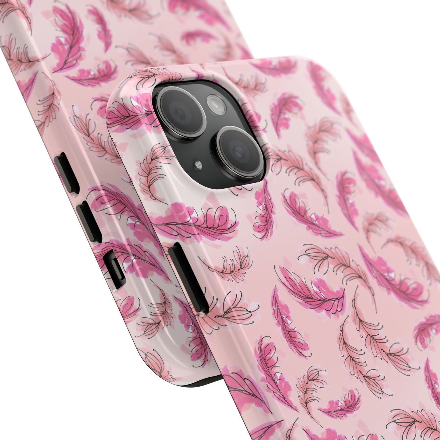 Flam Feathers Pink Phone Case