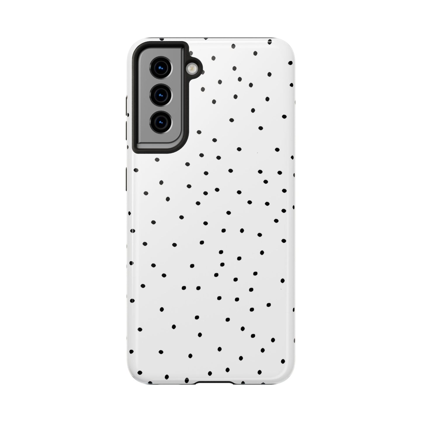 Space Dots White / Black Phone Case
