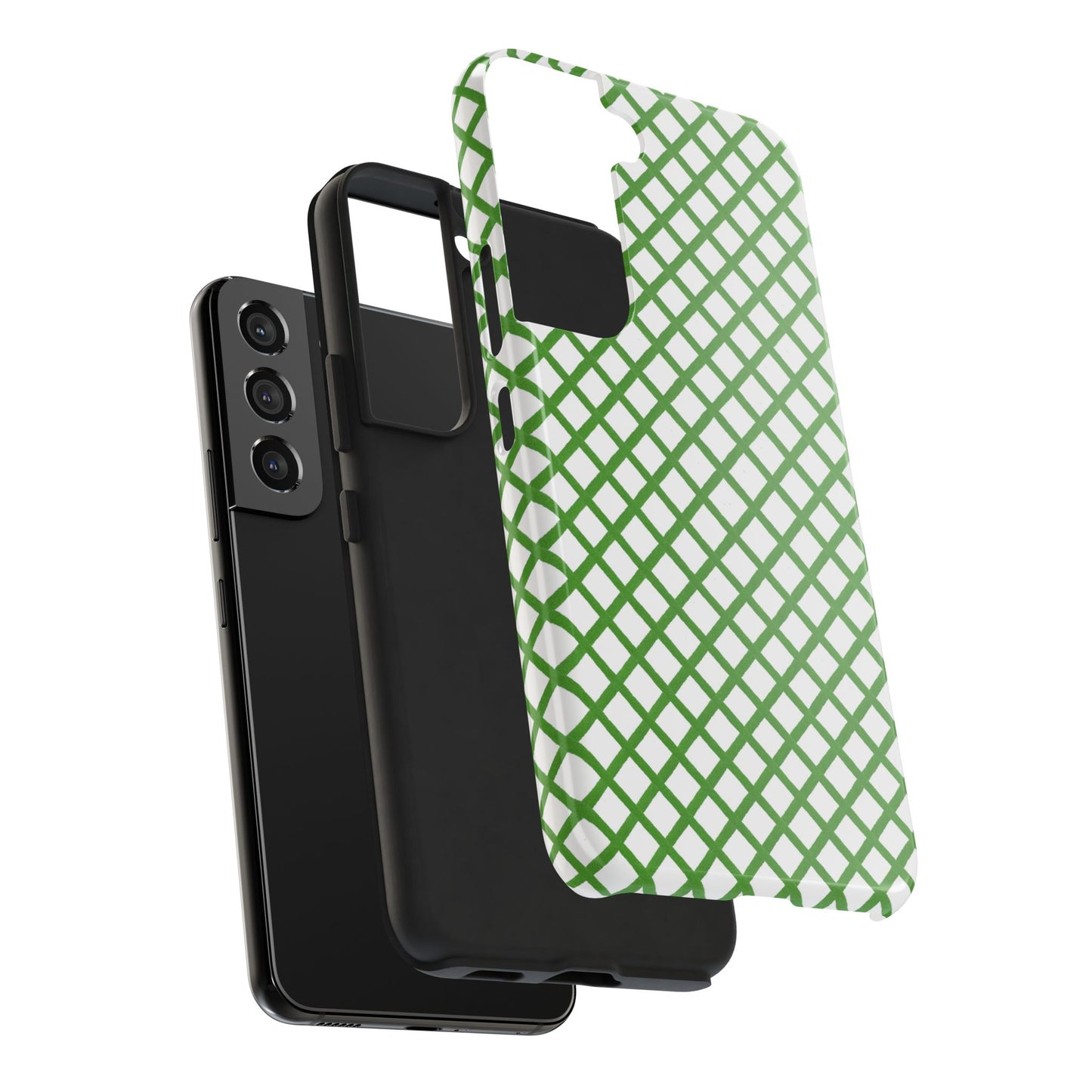 Trellis White / Green Phone Case