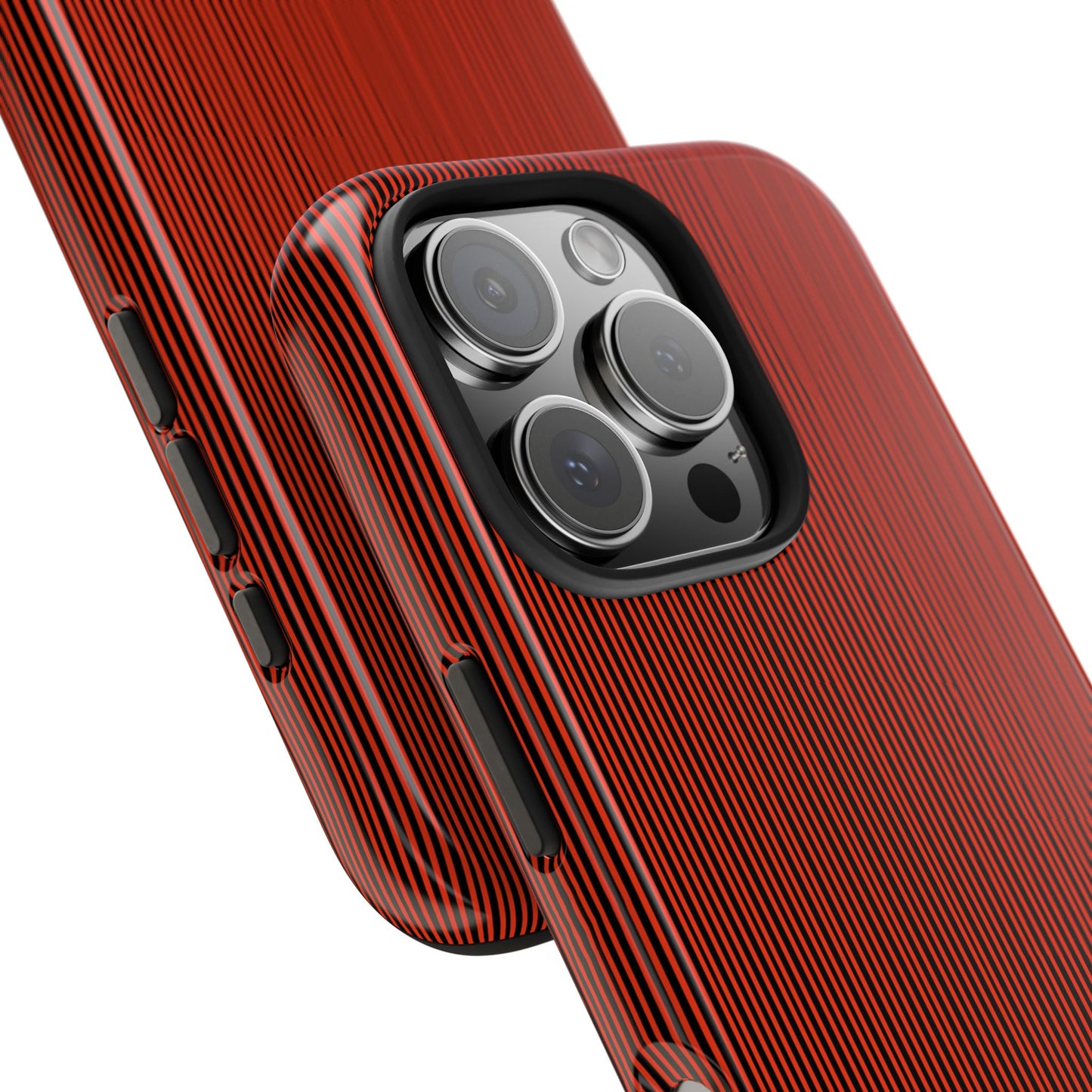 Pin Stripe Red / Black Phone Case