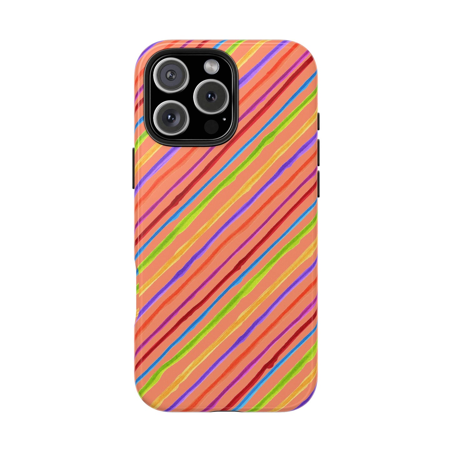 Calico Stripe Orange Phone Case