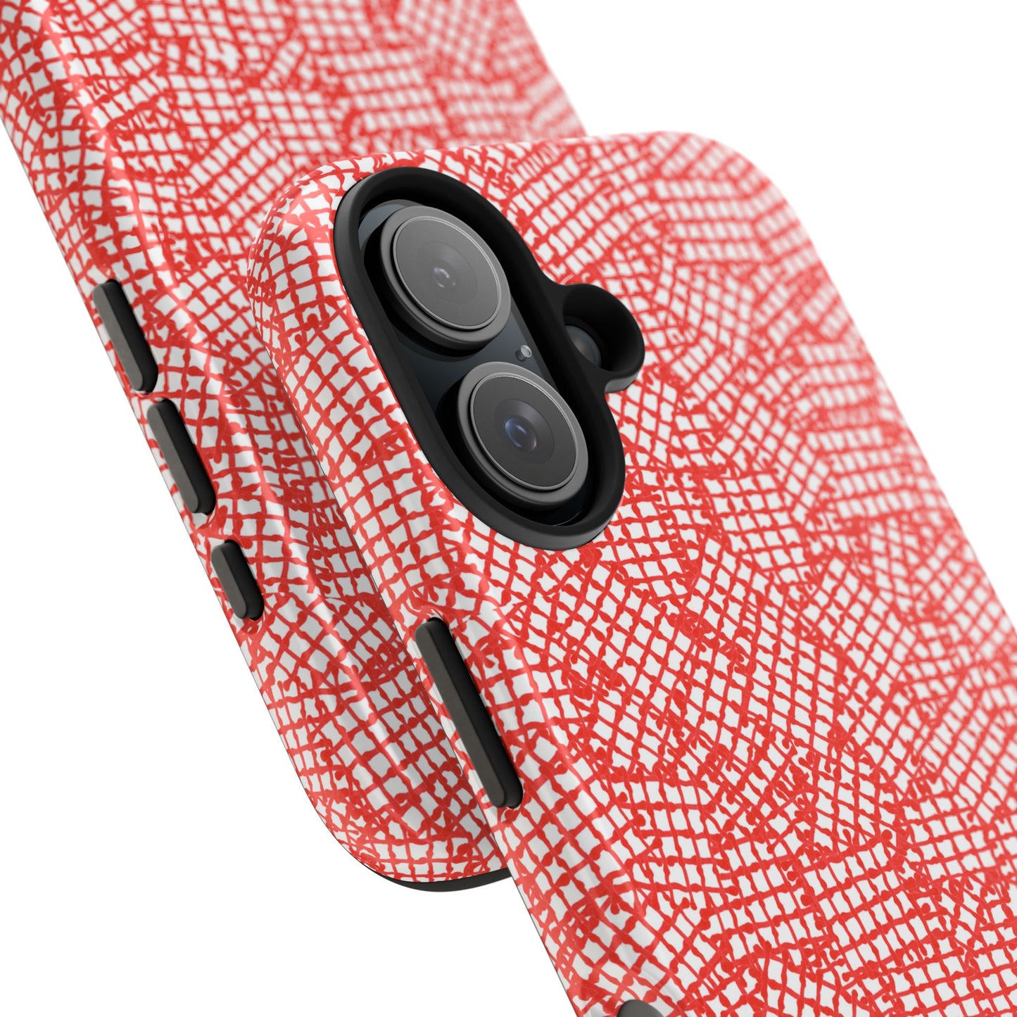 Check Patch Small Red Phone Case