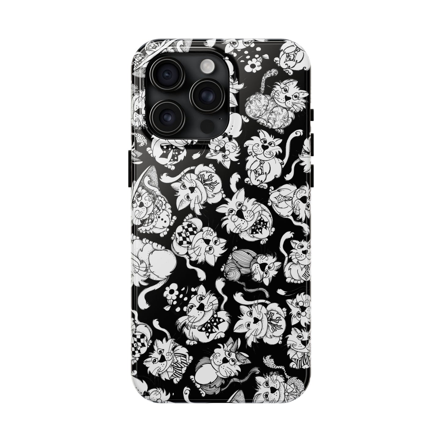 So Kitties Tossed Black Phone Case