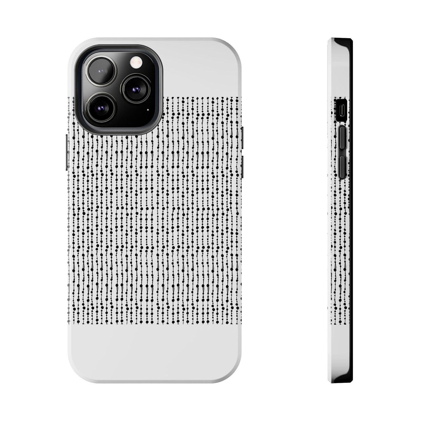 Beaded Curtain White / Black Phone Case