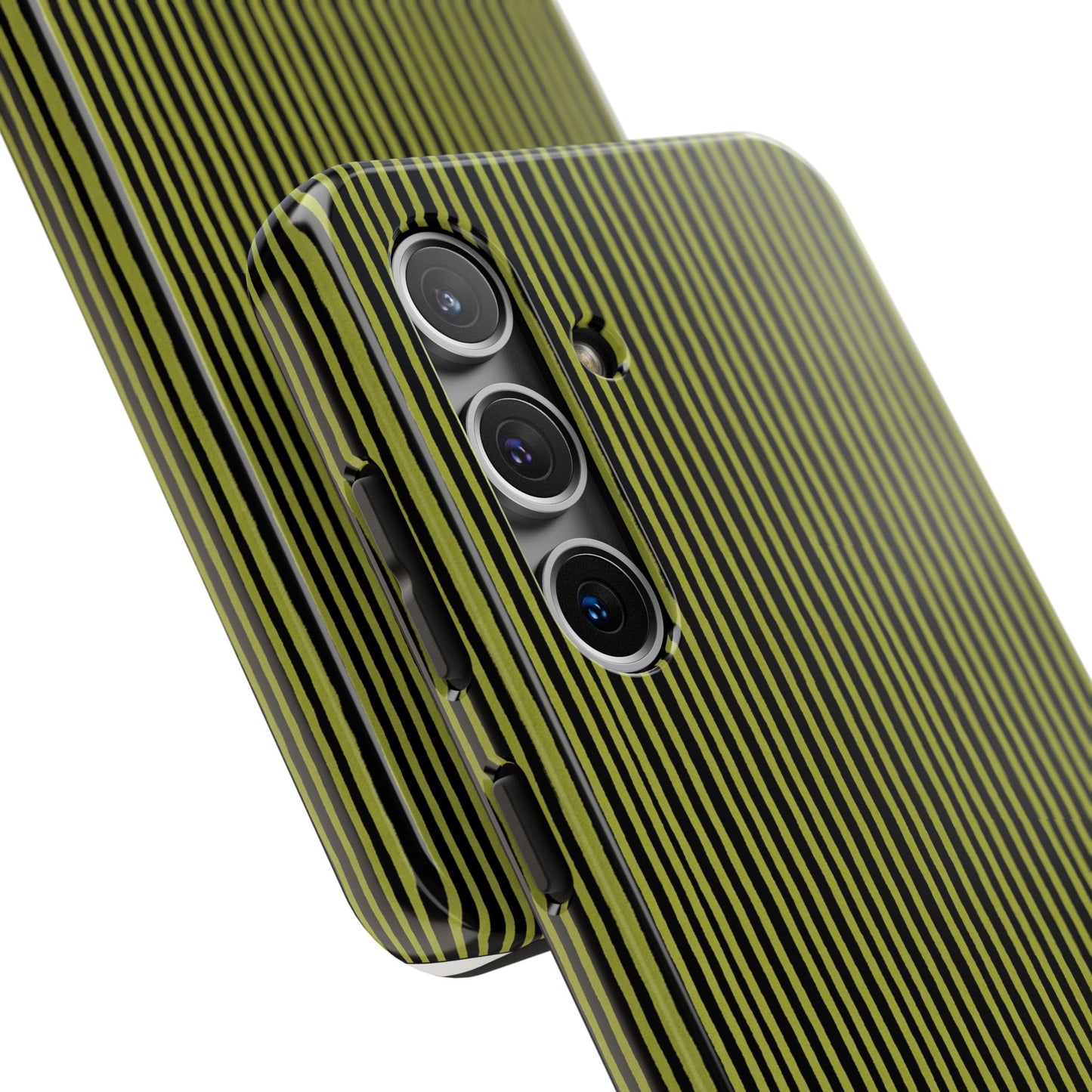 Happy Stripe Green / Black Phone Case