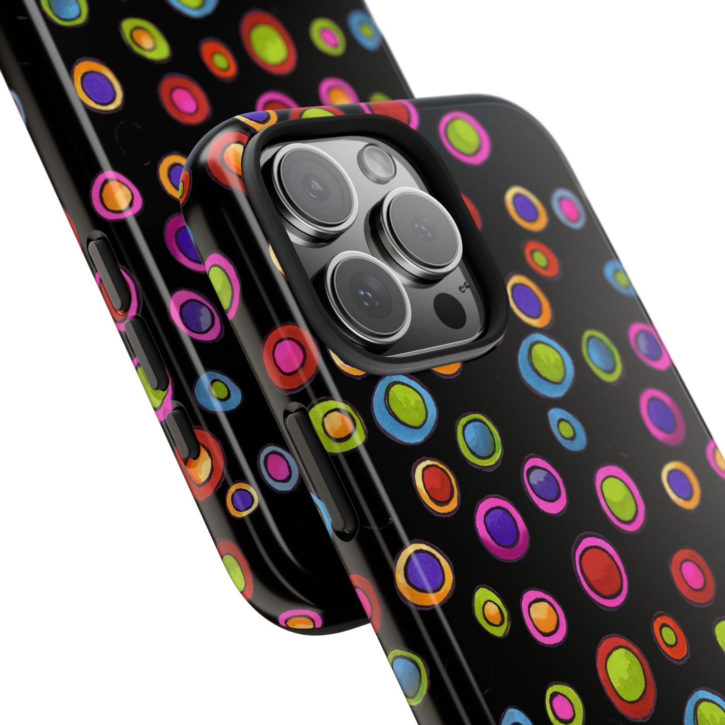 Dopey Dots Black Phone Case