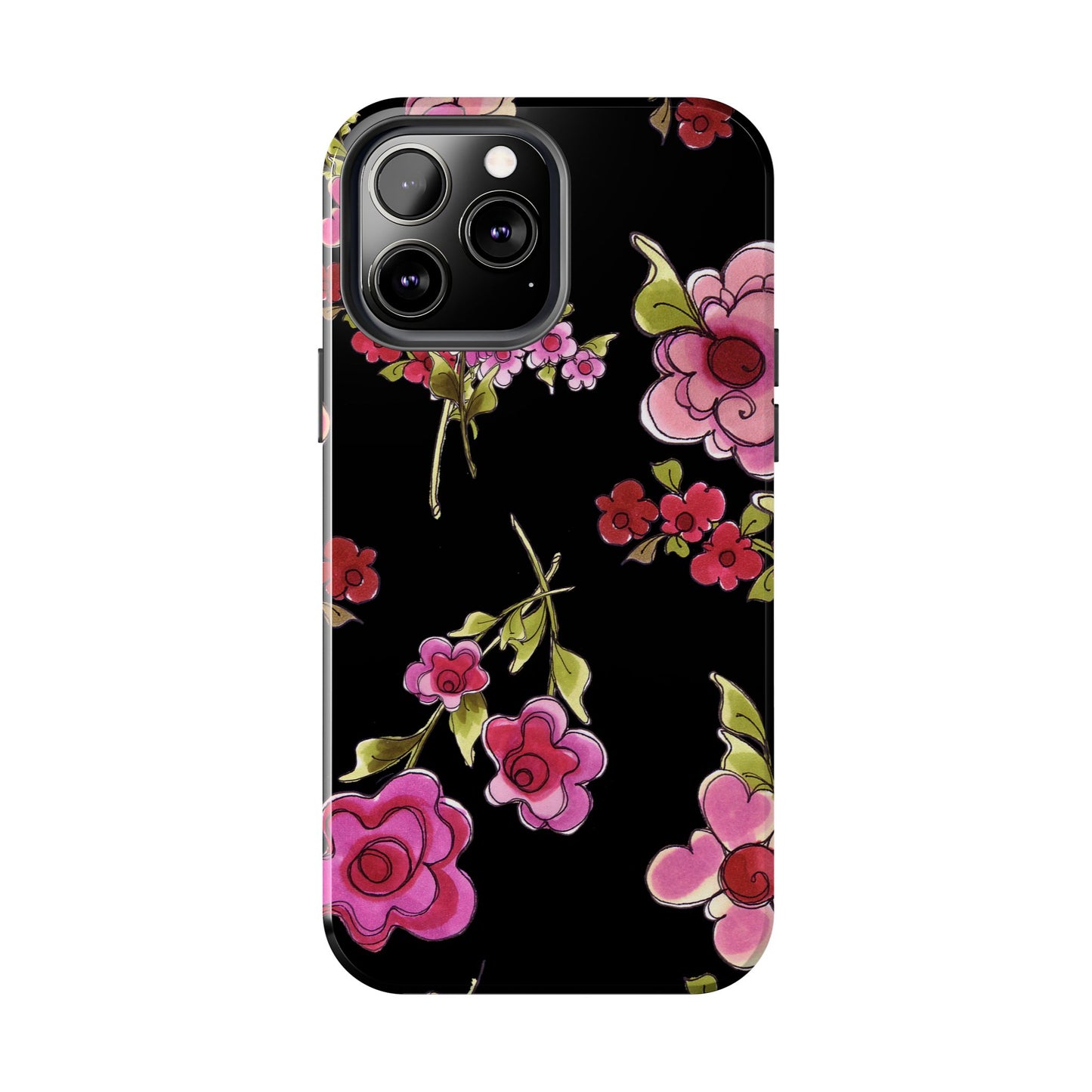Jumbo Floral Black Phone Case