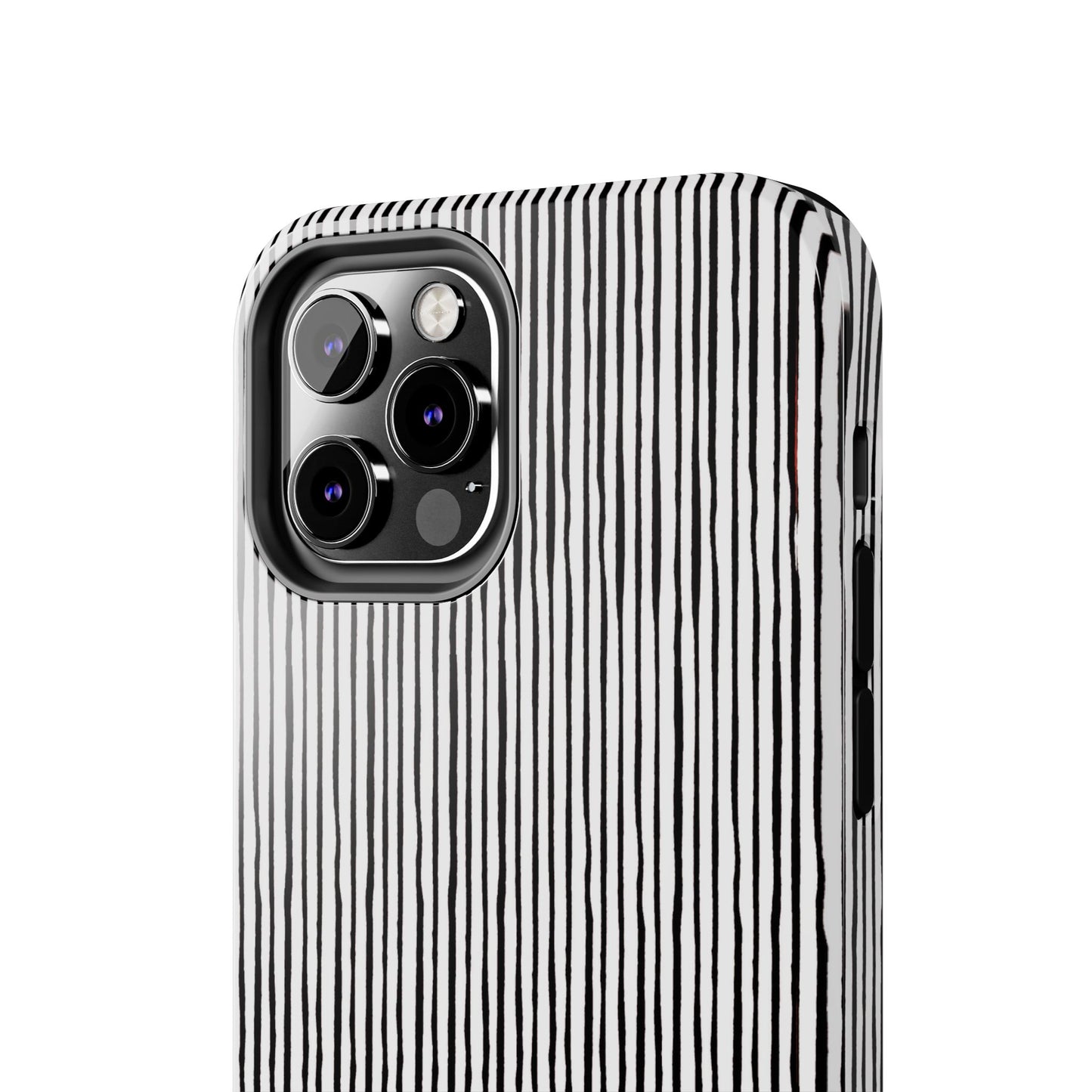 Quirky Pin Stripe White / Black Phone Case