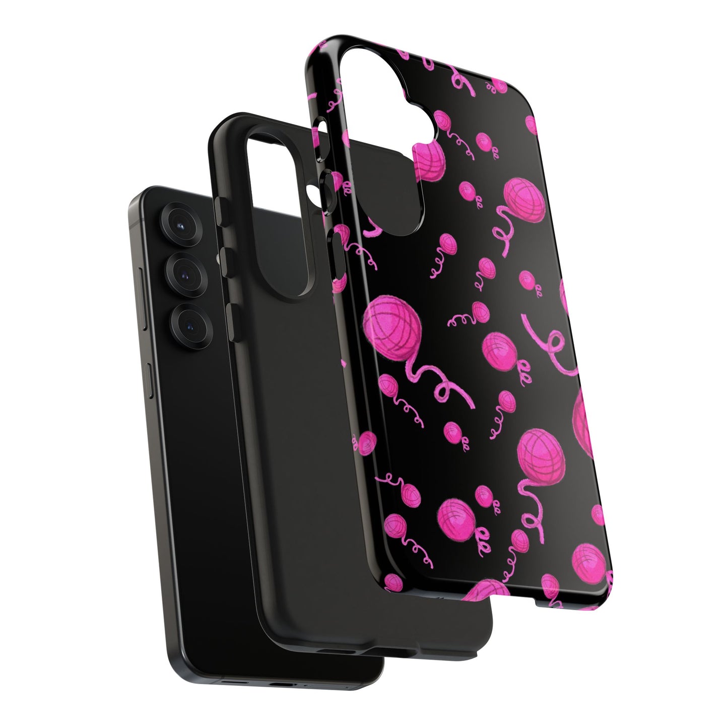 Yarniverse Black / Pink Phone Case