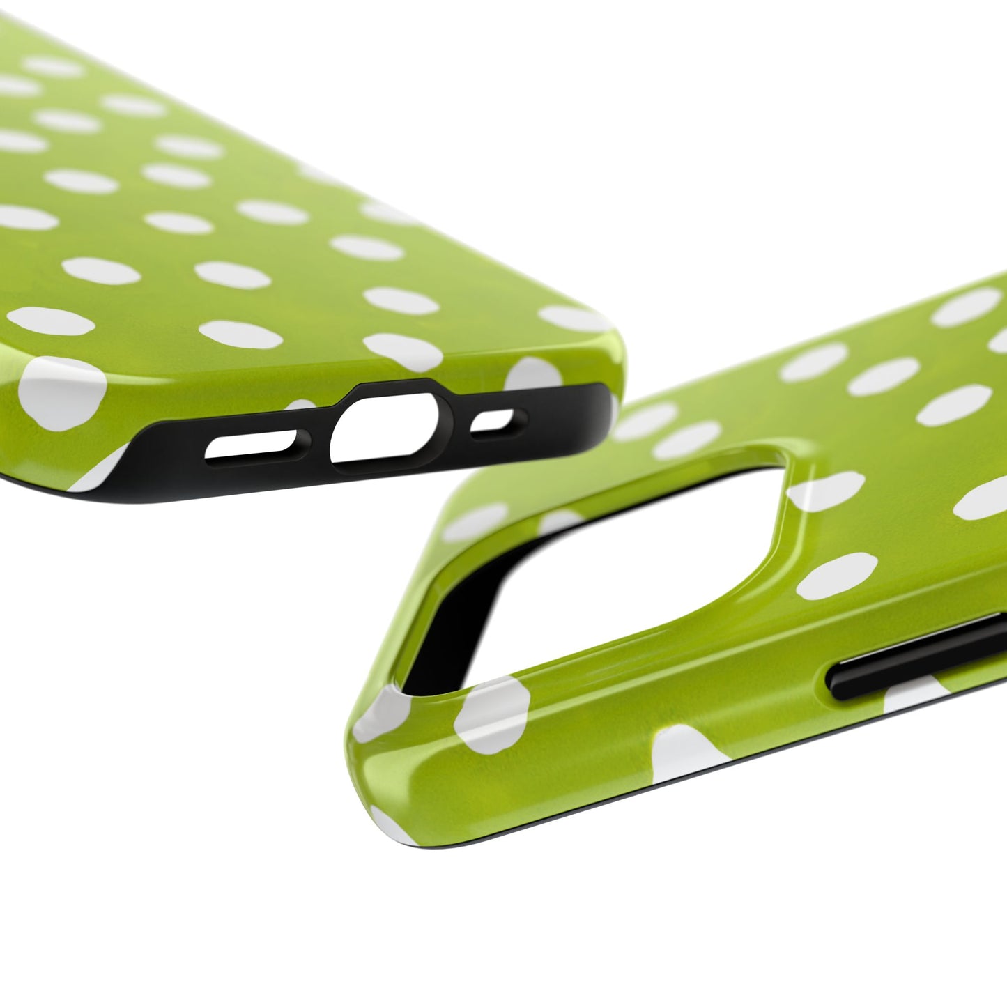 Jumbo Dots Green / White Phone Case
