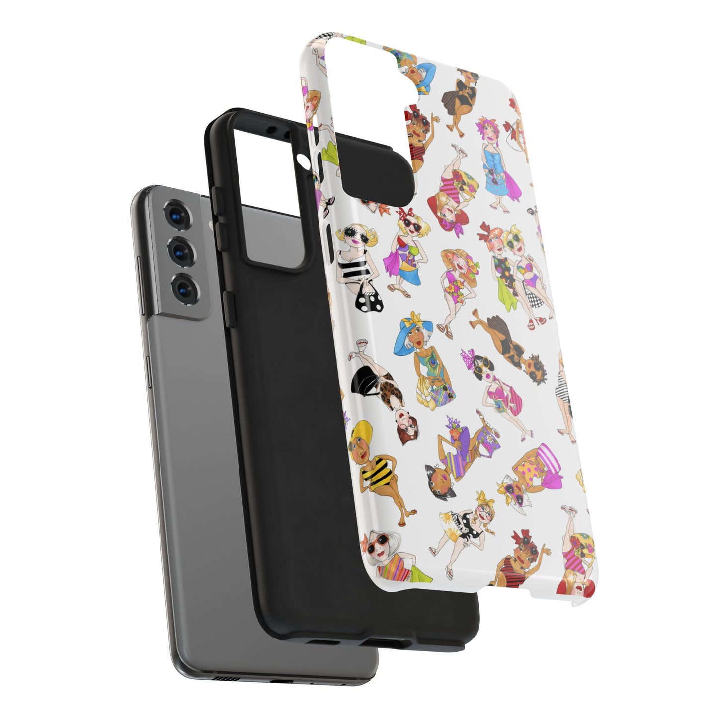 Tossed Beauties White Phone Case