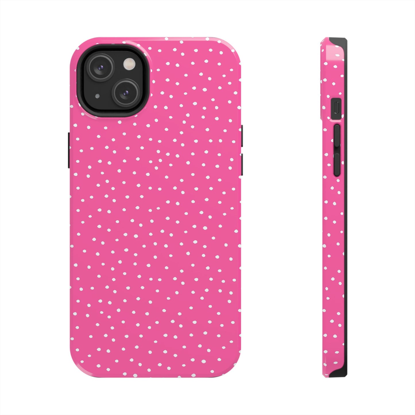 Dinky Dots Bright Pink / White Phone Case