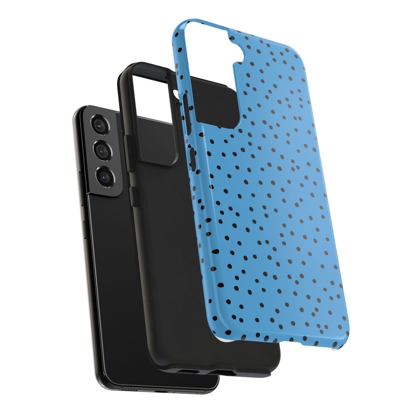 Dinky Dots Turquoise / Black Phone Case