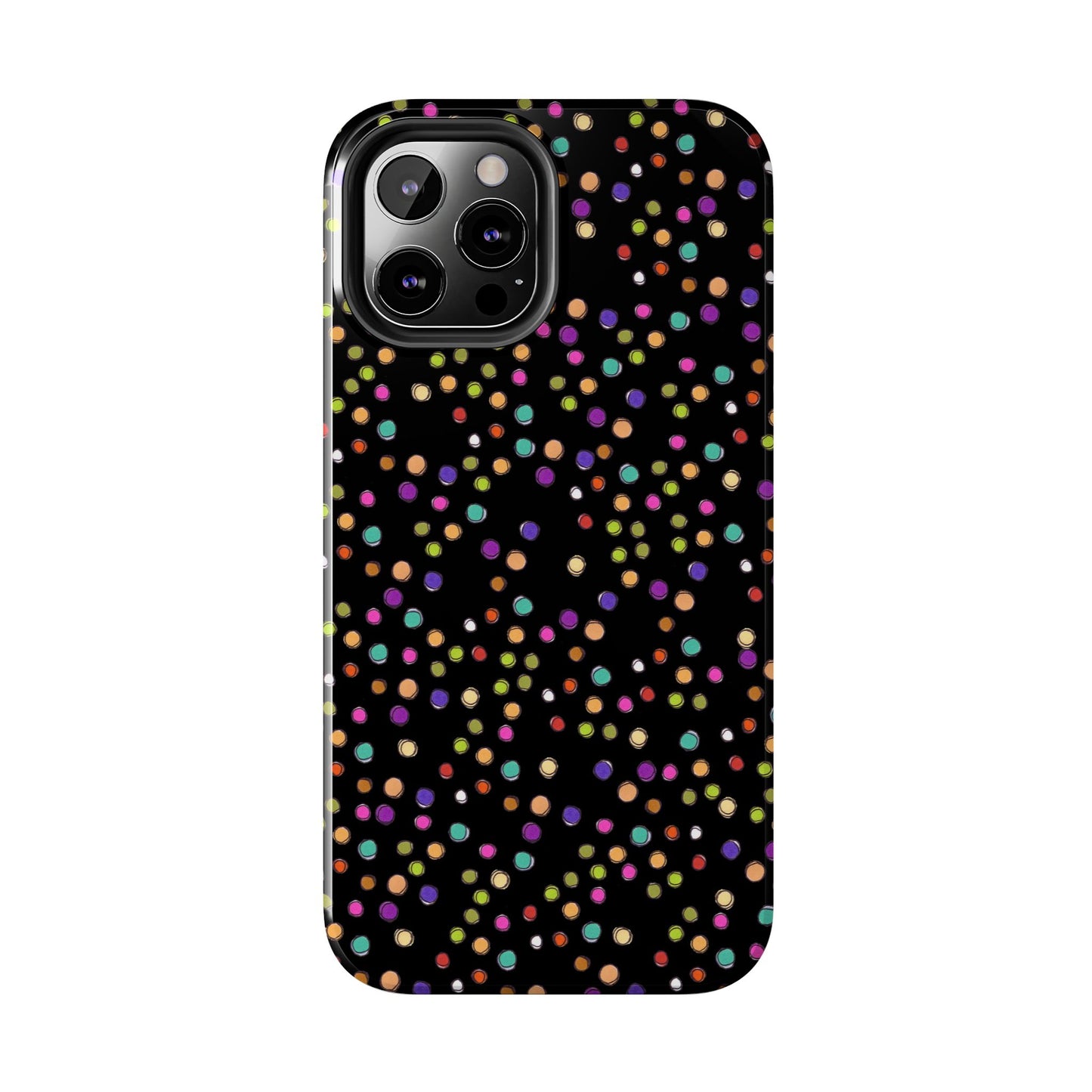 Dog Dots Black Phone Case