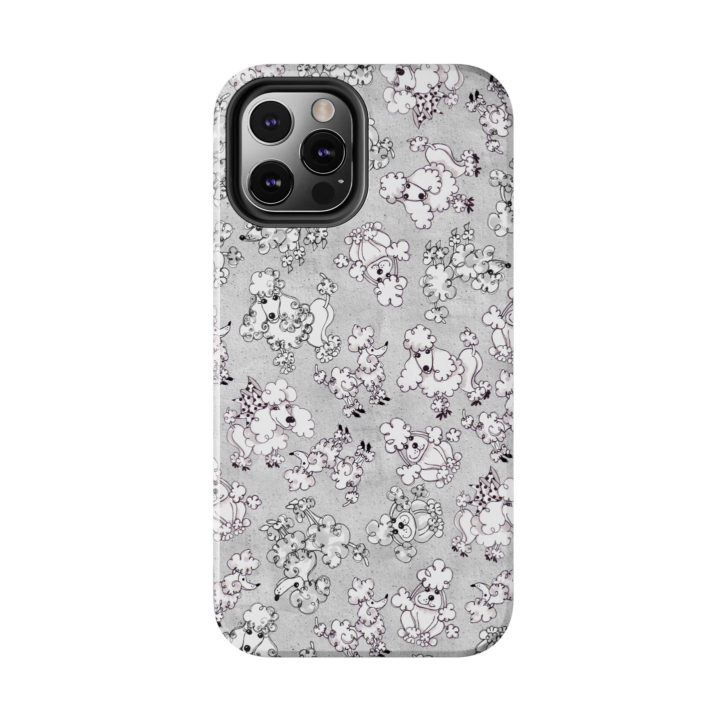 Paris Poodles Silver Phone Case
