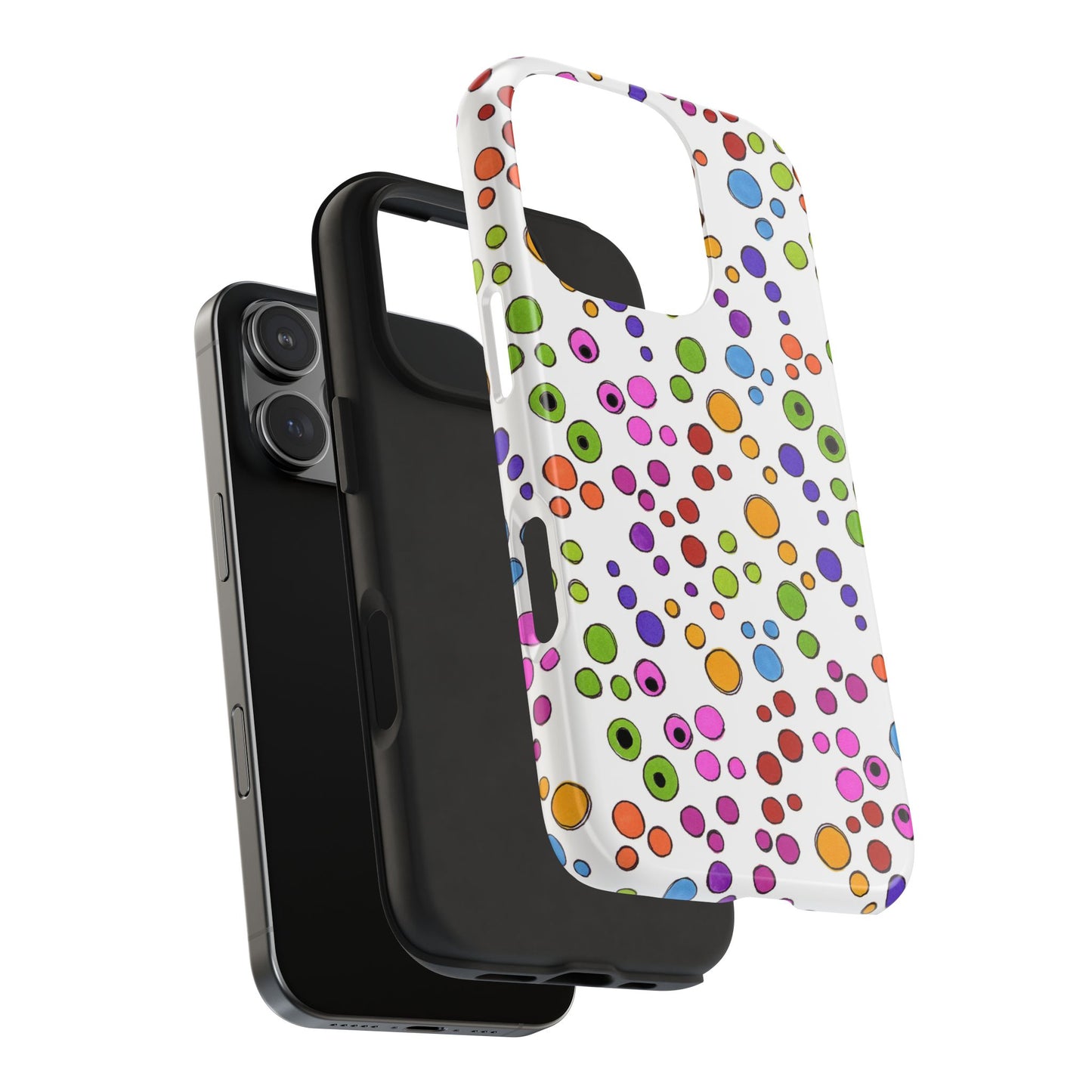 Dog Dots White / Multi Phone Case