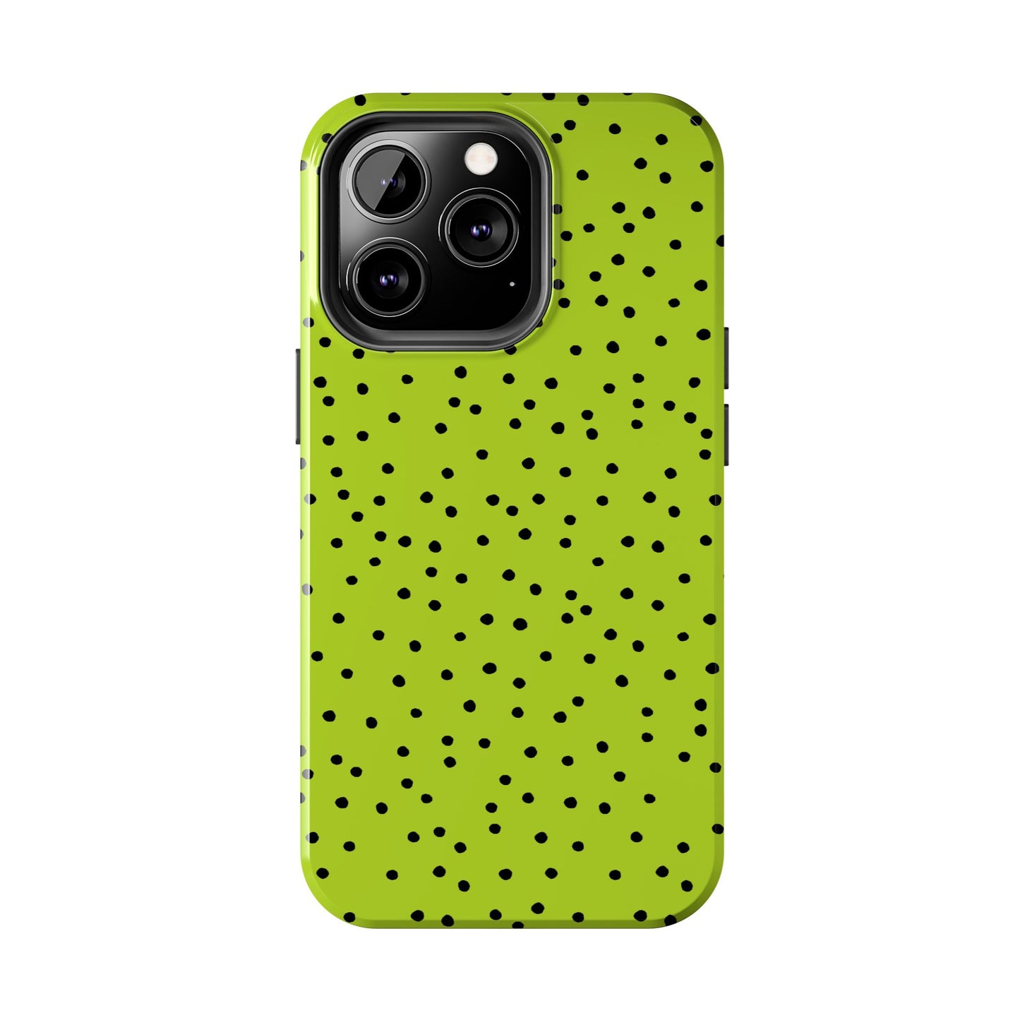 Dinky Dots Lime / Black Phone Case