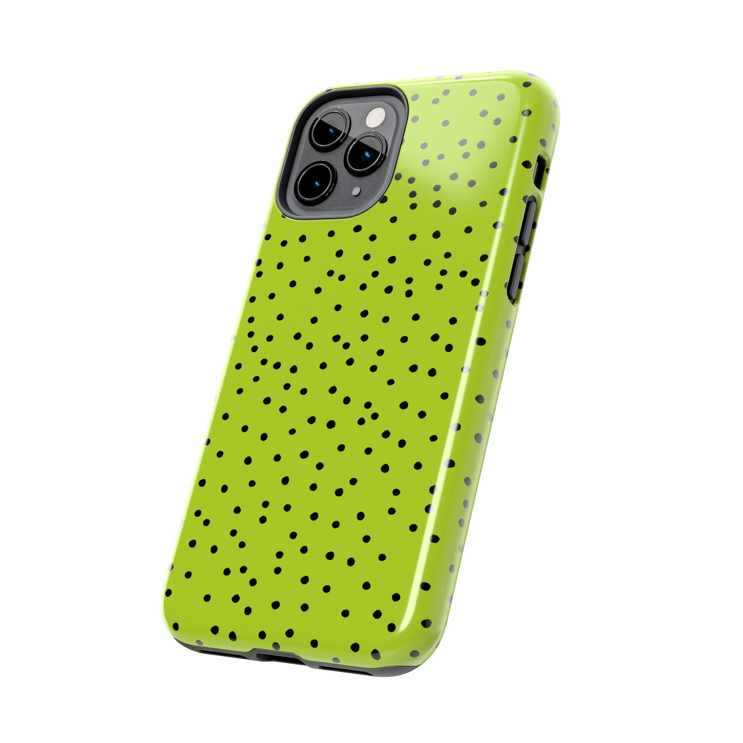 Dinky Dots Lime / Black Phone Case