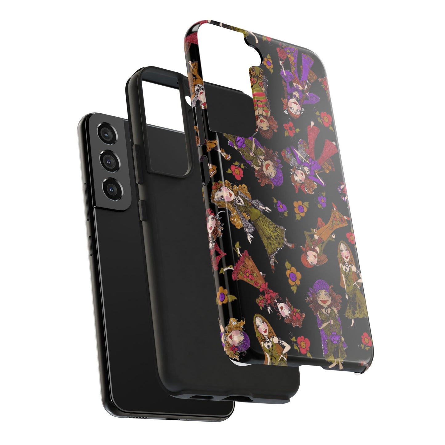 Tossed Gypsies Black Phone Case