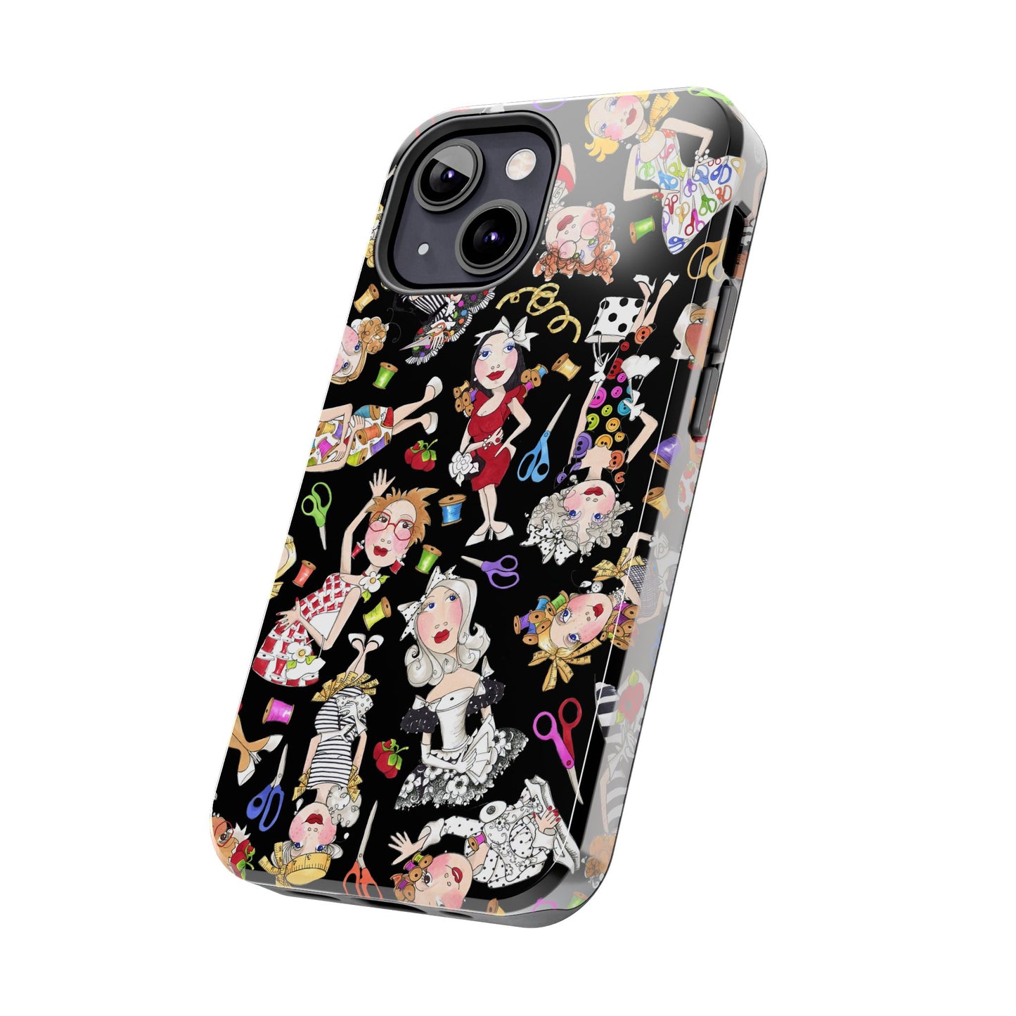 Sew Tossed Black Phone Case