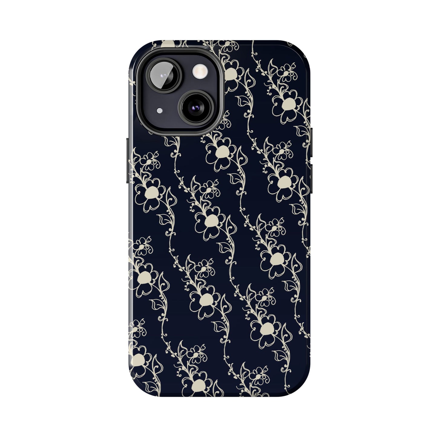 Diagonal Daisies Black / Ivory Phone Case
