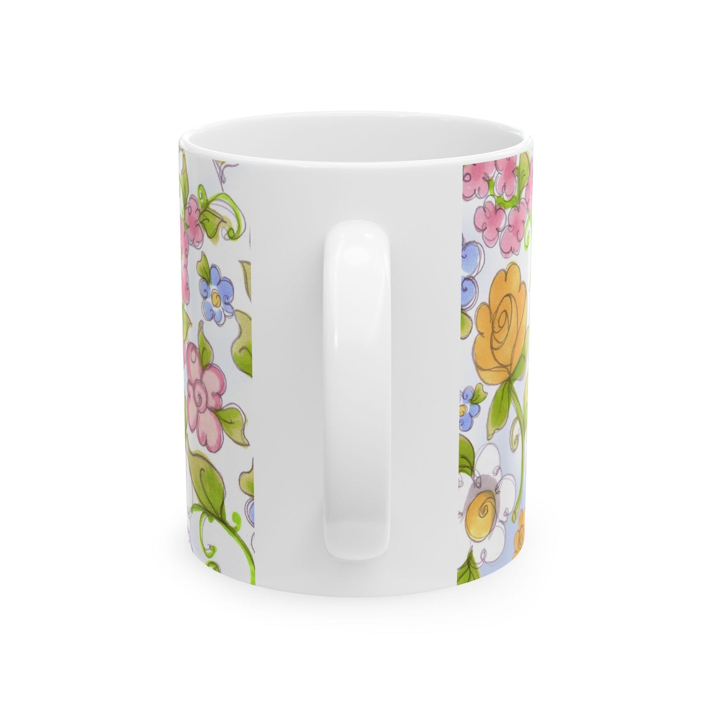 Flower Frolic Blue Cup
