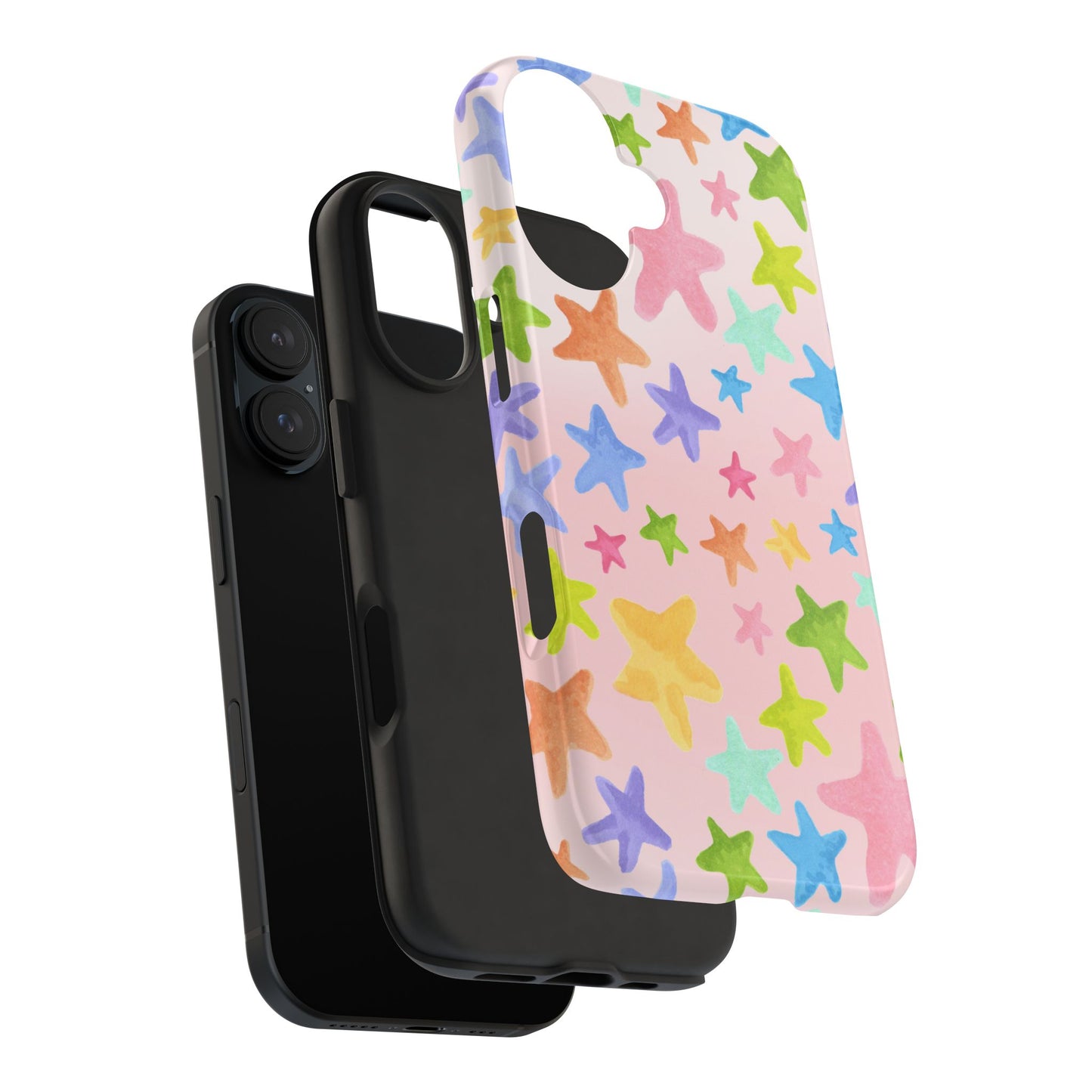 Happy Stars Pink Phone Case
