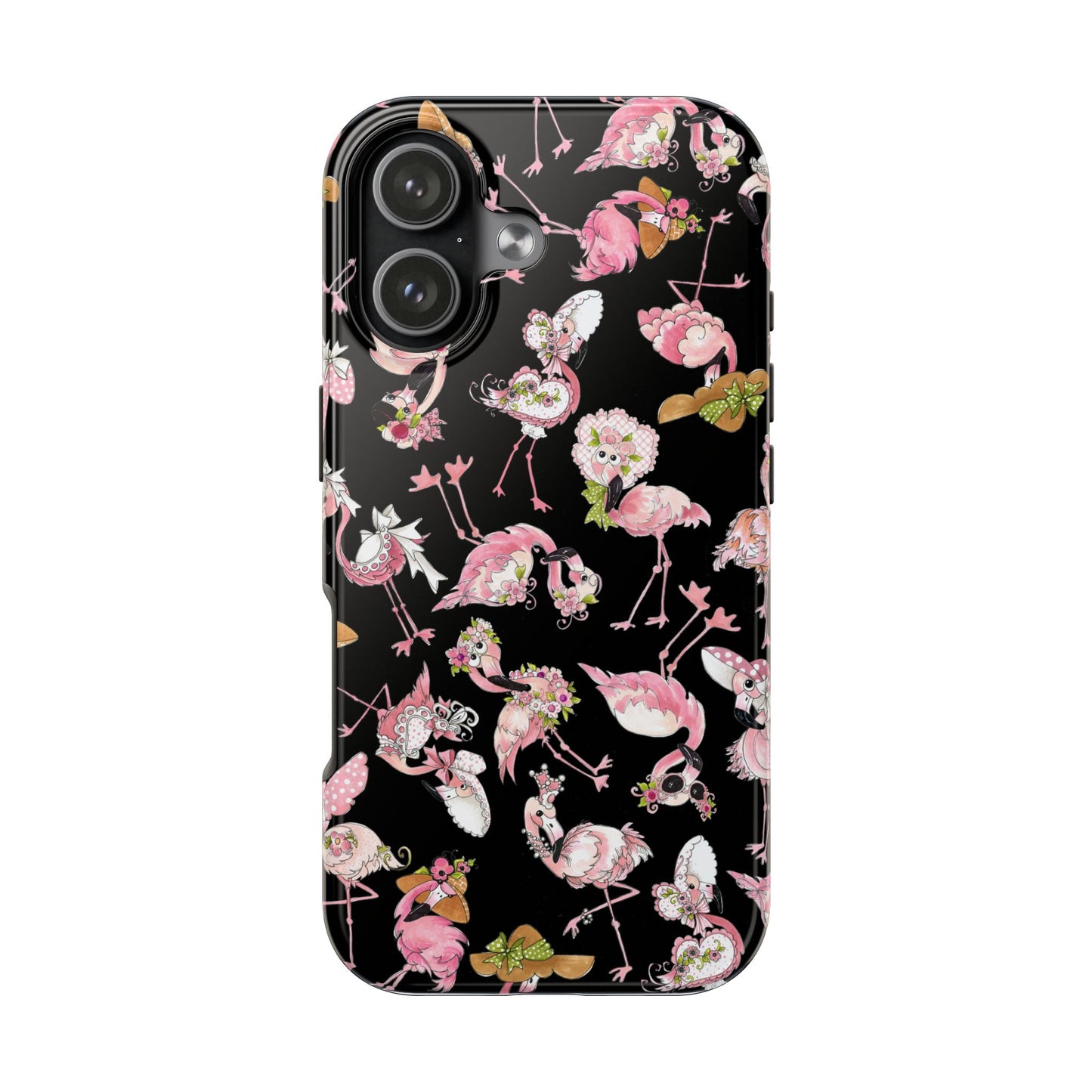 Tossed Flams Black Phone Case