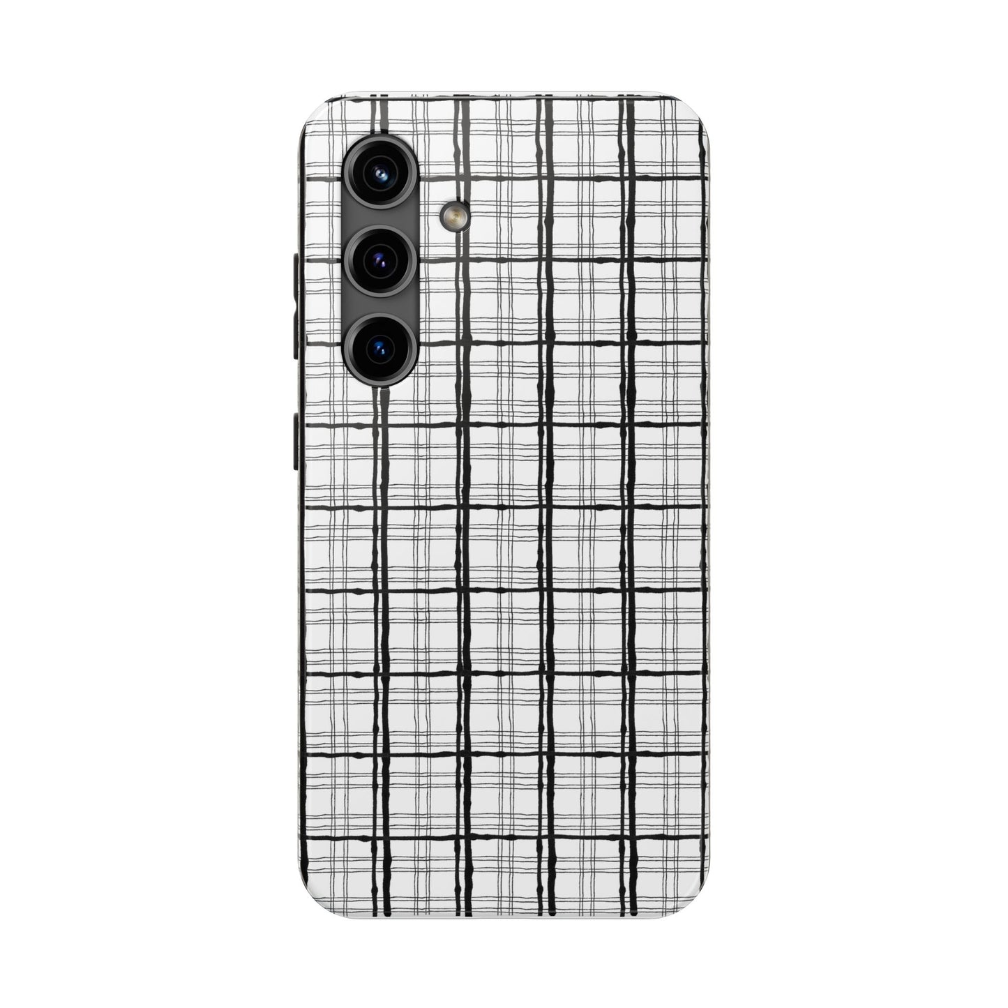 Sophistiplaid White / Black Phone Case