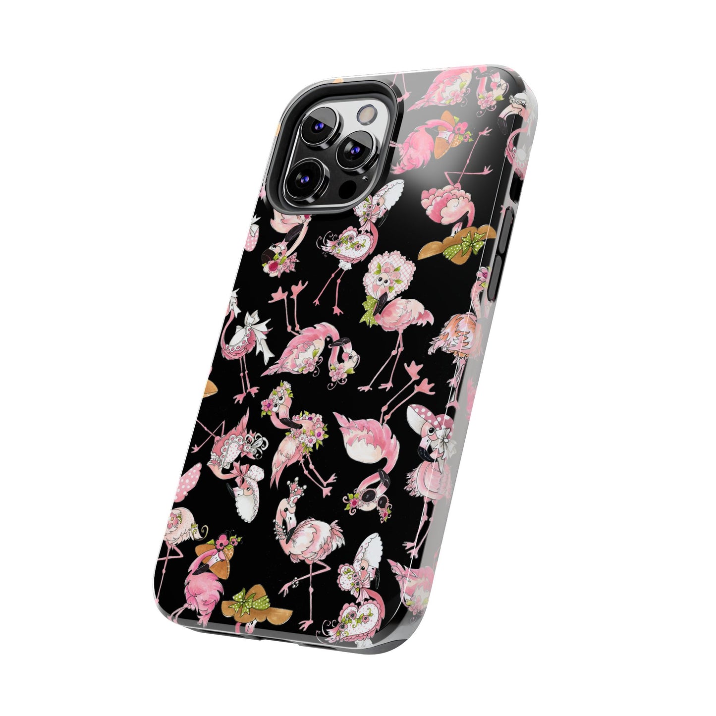 Tossed Flams Black Phone Case