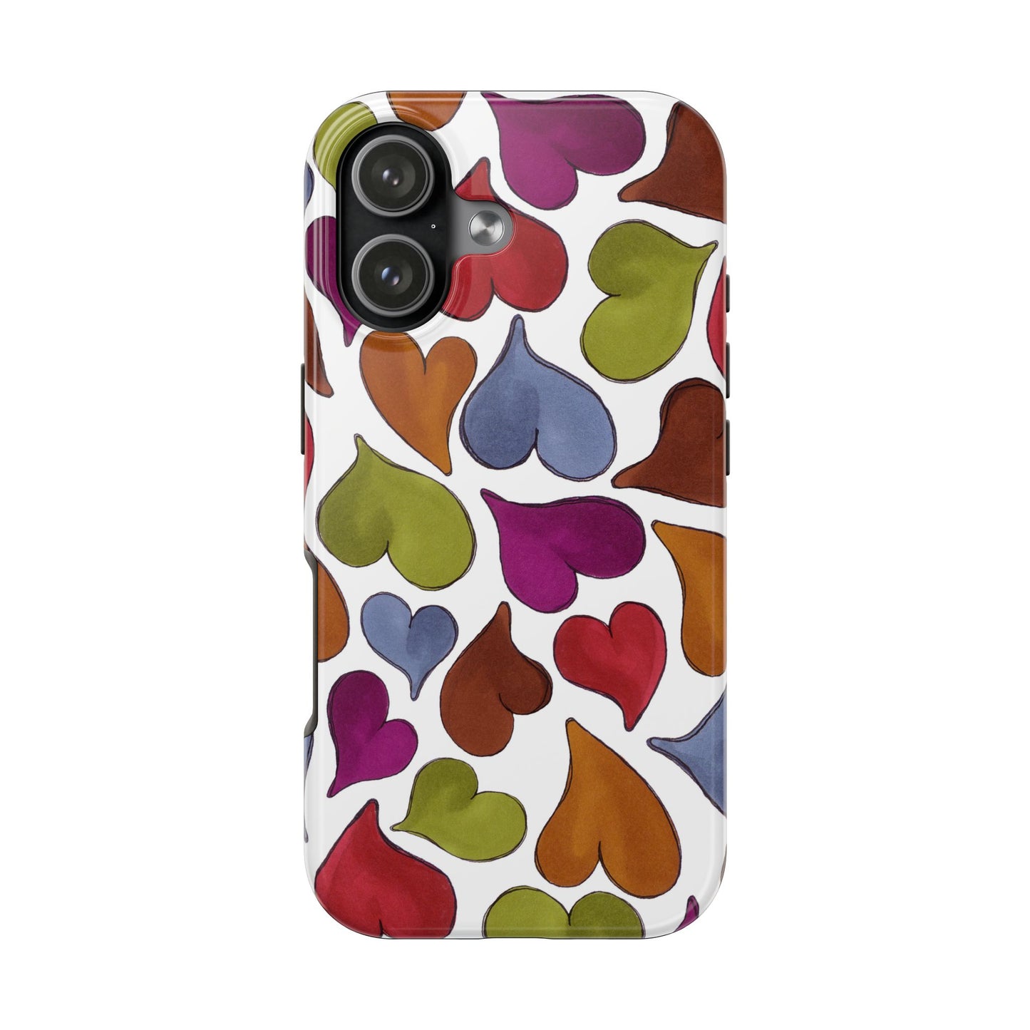 Big Hearted White Phone Case