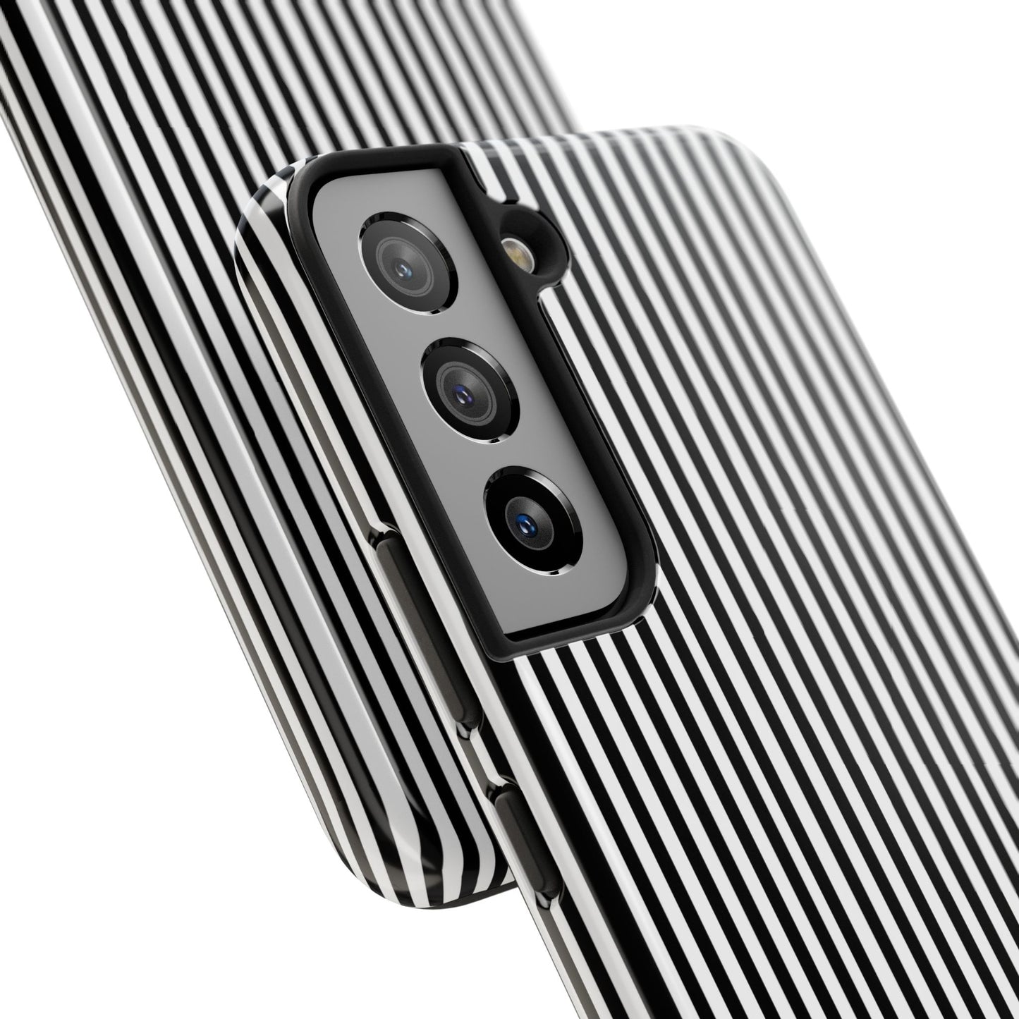 Stripe White / Black Phone Case