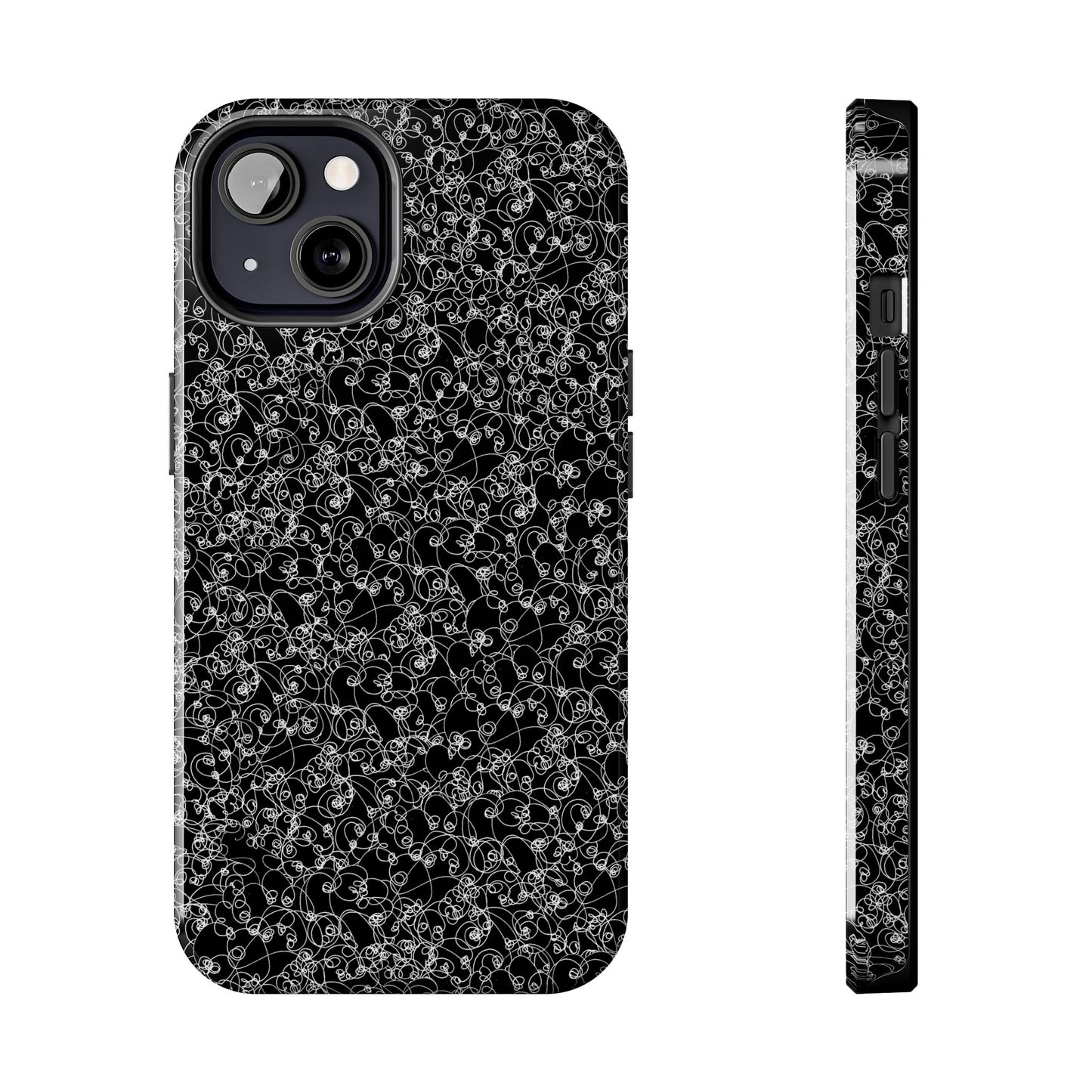 Scribble Black / White Phone Case