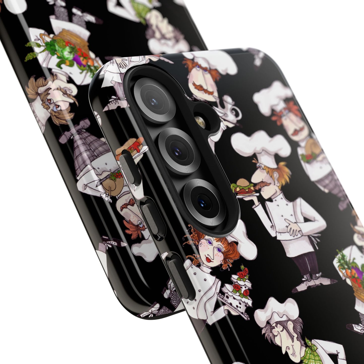 Tossed Chefs Black Phone Case